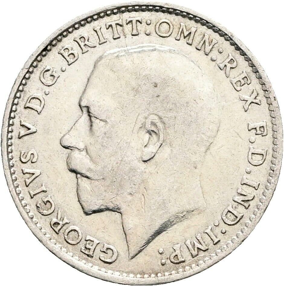 3 Pence Georg V. (1910-1936) 1917 – Vorderseite