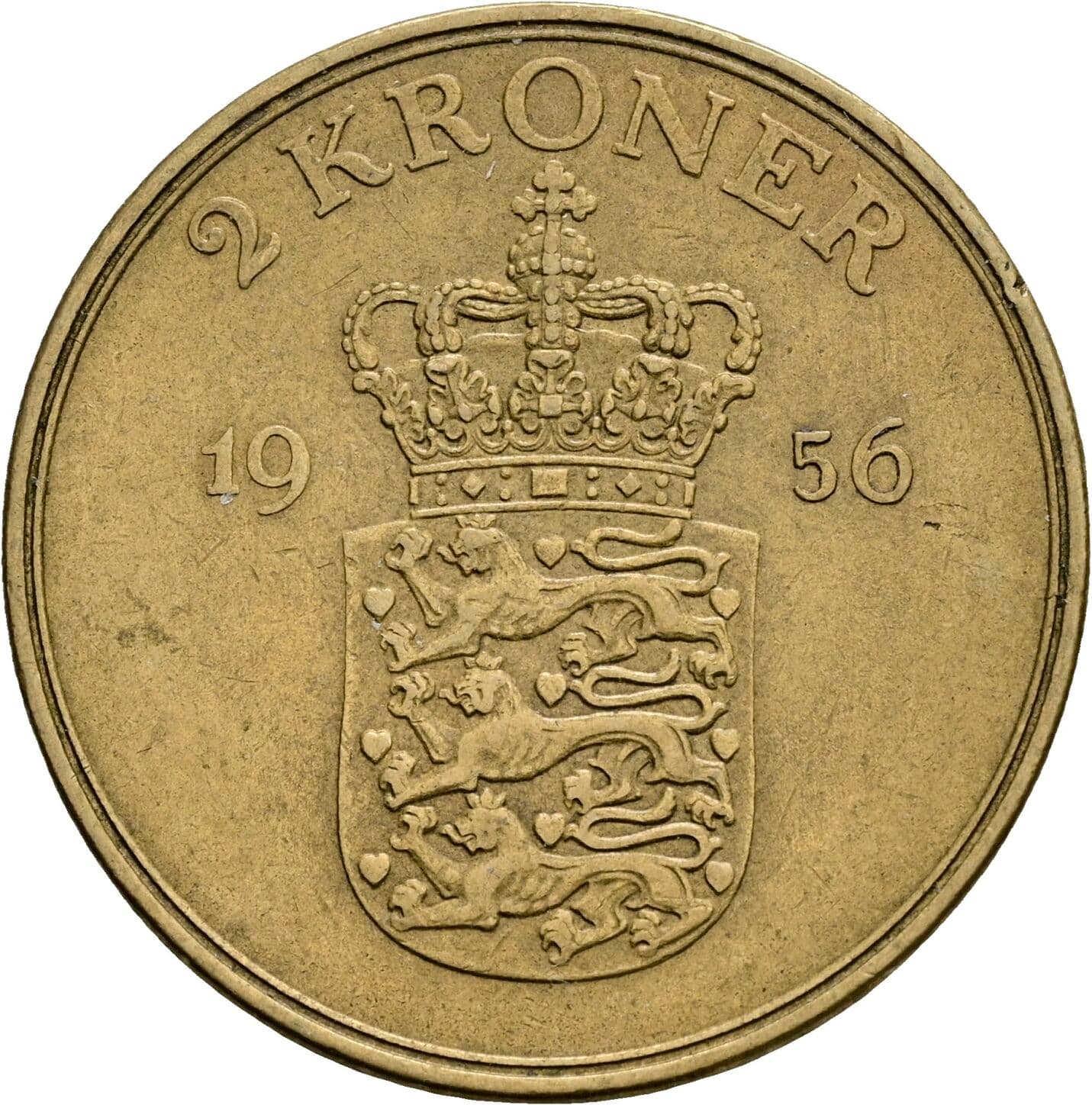 2 Kroner Frederick IX (1947 - 1972) 1956 – Rückseite