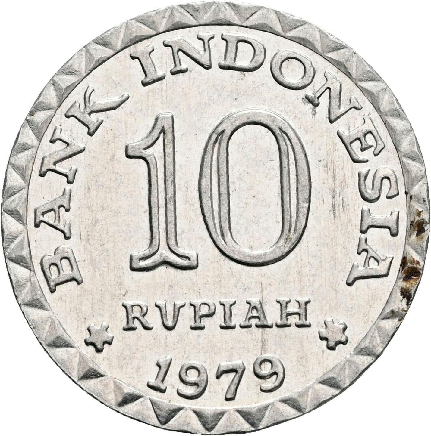 10 Rupiah 1979 – Rückseite