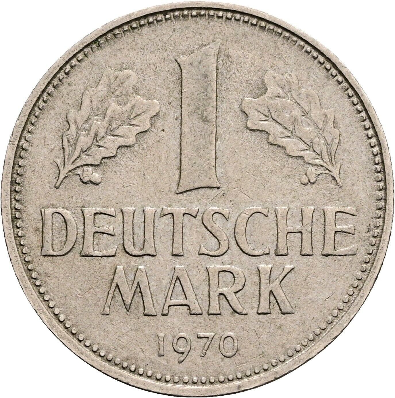 1 Deutsche Mark 1970 F – Vorderseite