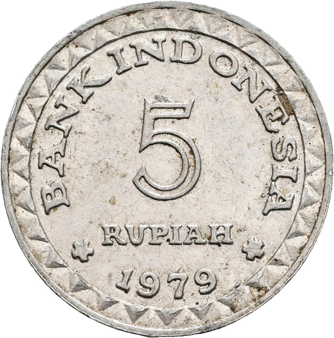 5 Rupiah 1979 – Vorderseite