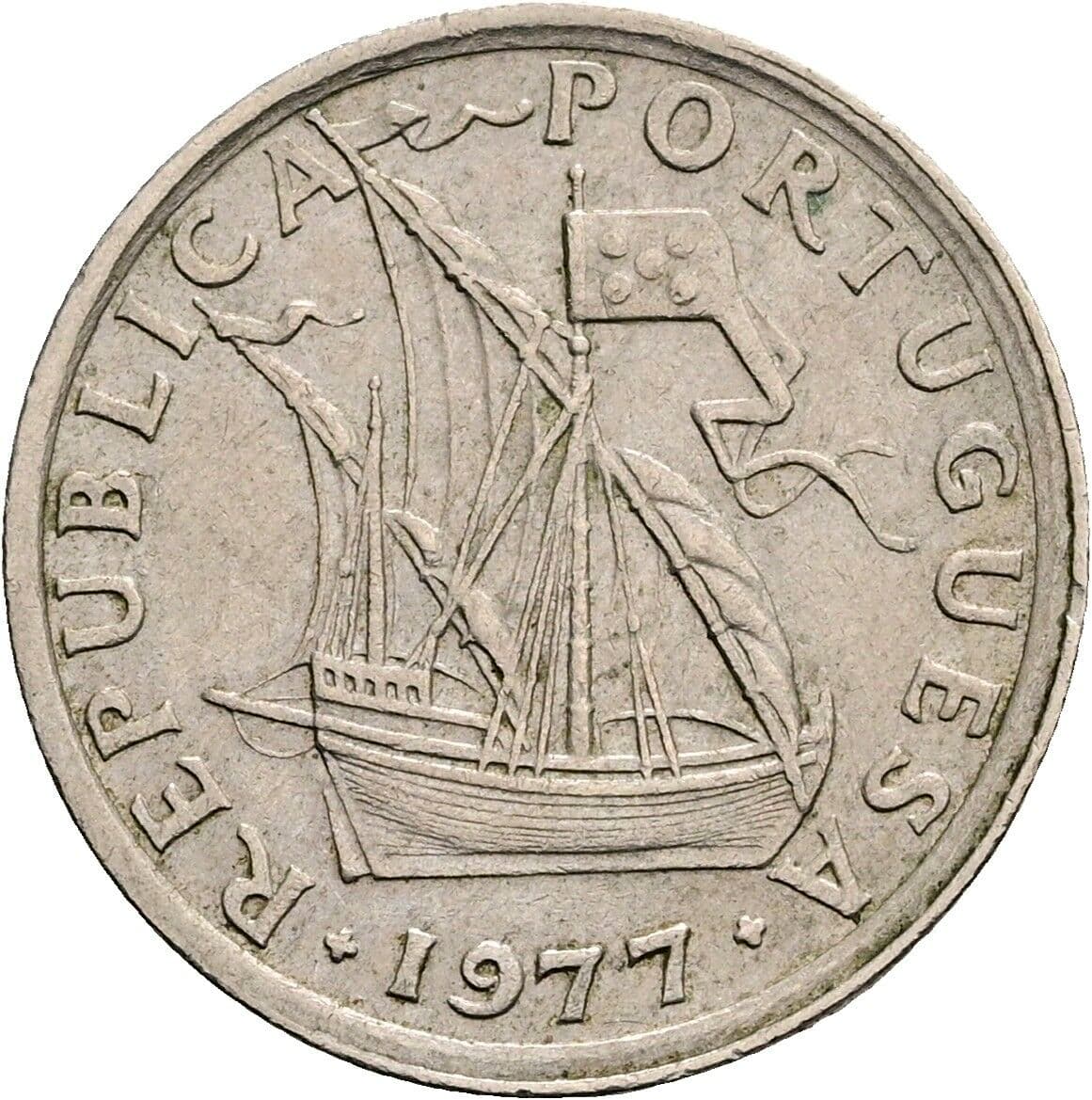 2 1/2 Escudos 1977 – Vorderseite