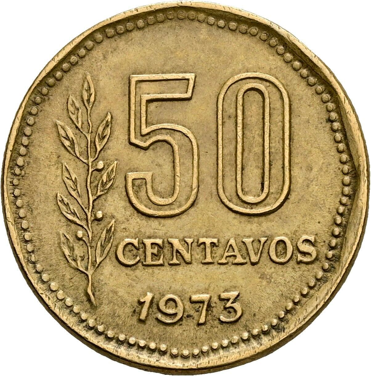50 Centavos 1973 – Rückseite