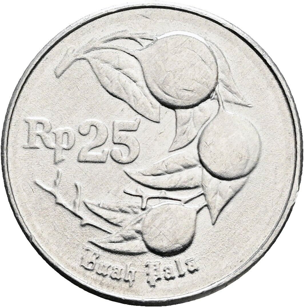 25 Rupiah 1996 – Vorderseite