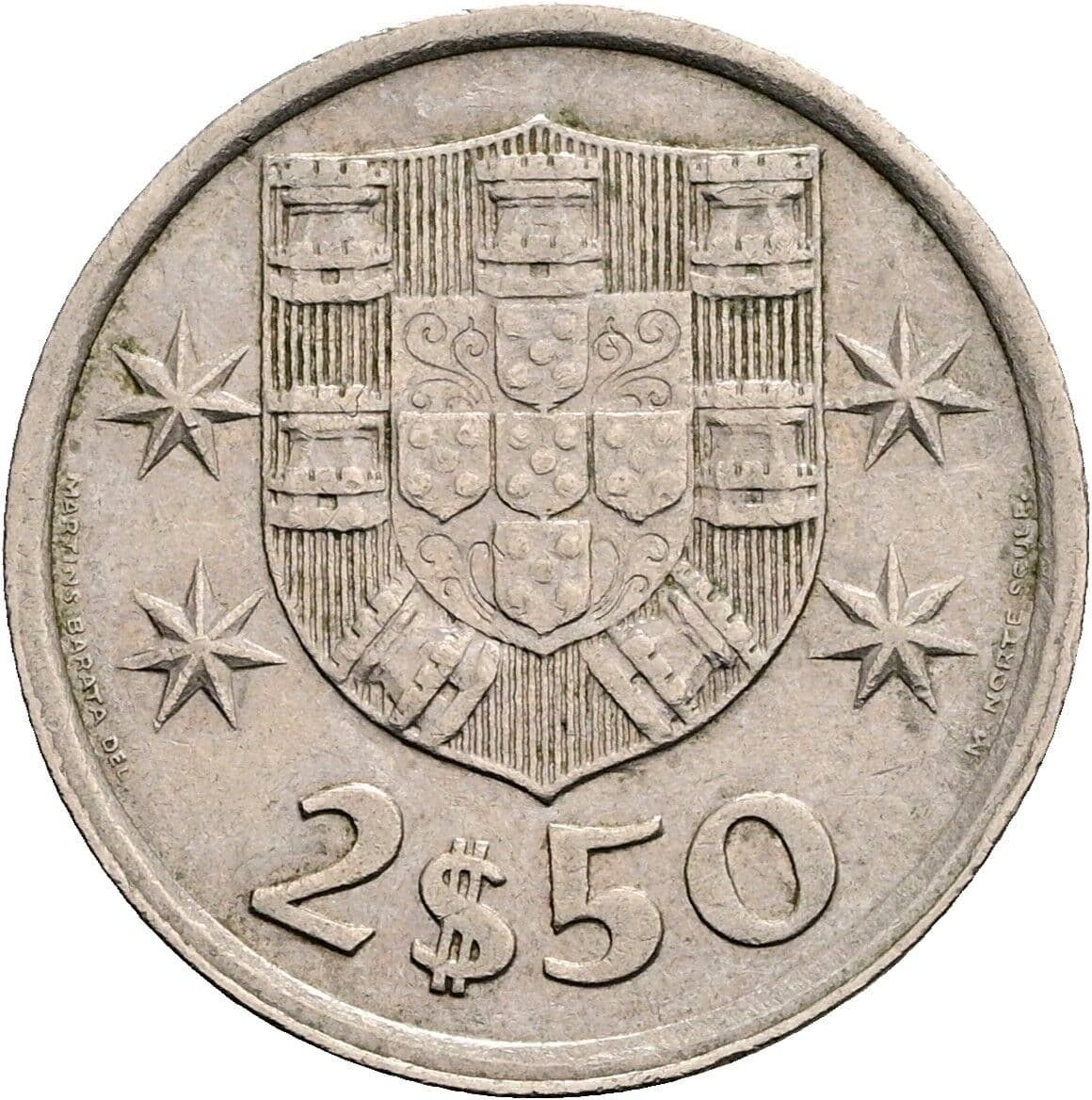 2 1/2 Escudos 1977 – Rückseite