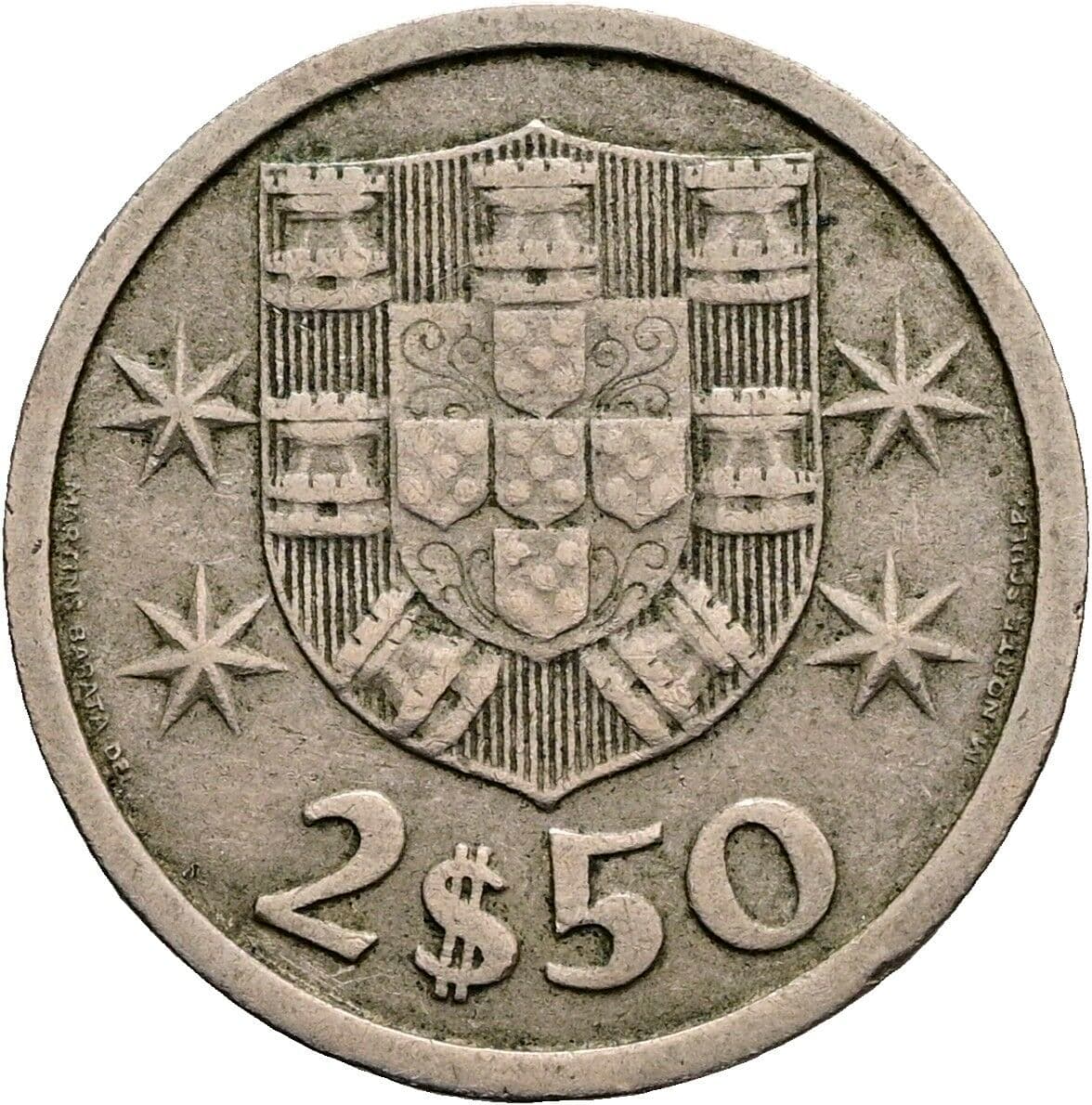 2 1/2 Escudos 1965 – Rückseite
