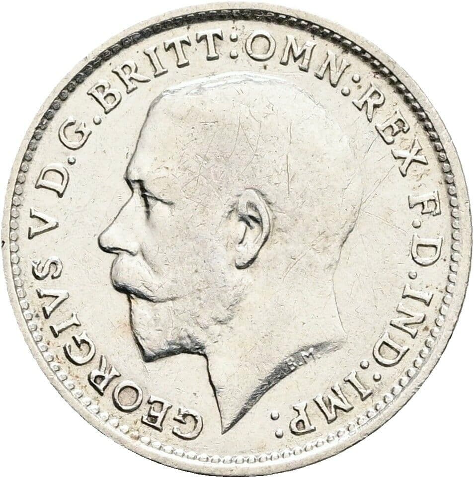 3 Pence George V. (1910-1936) 1917 – Vorderseite