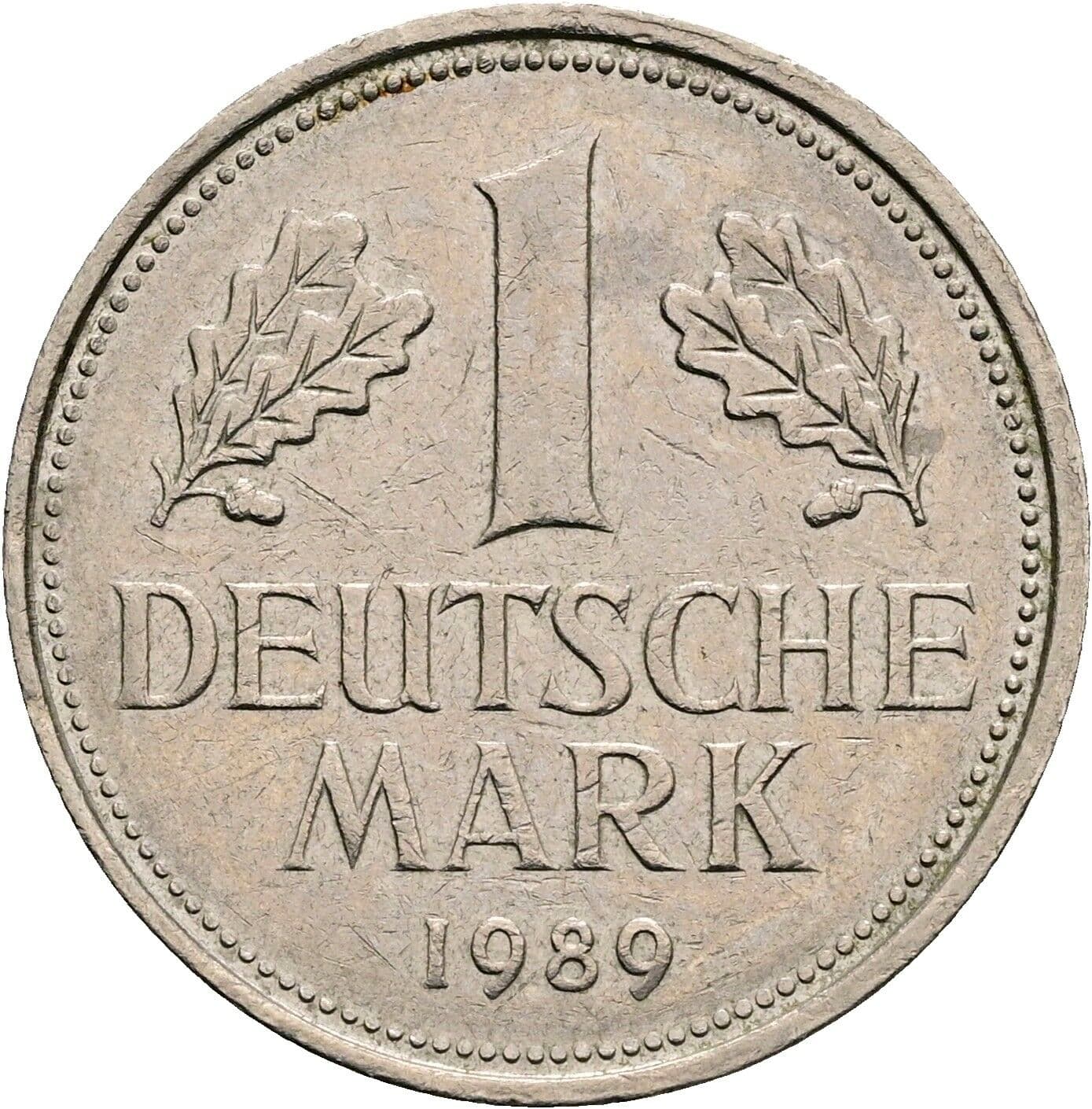 1 Deutsche Mark 1989 F – Vorderseite