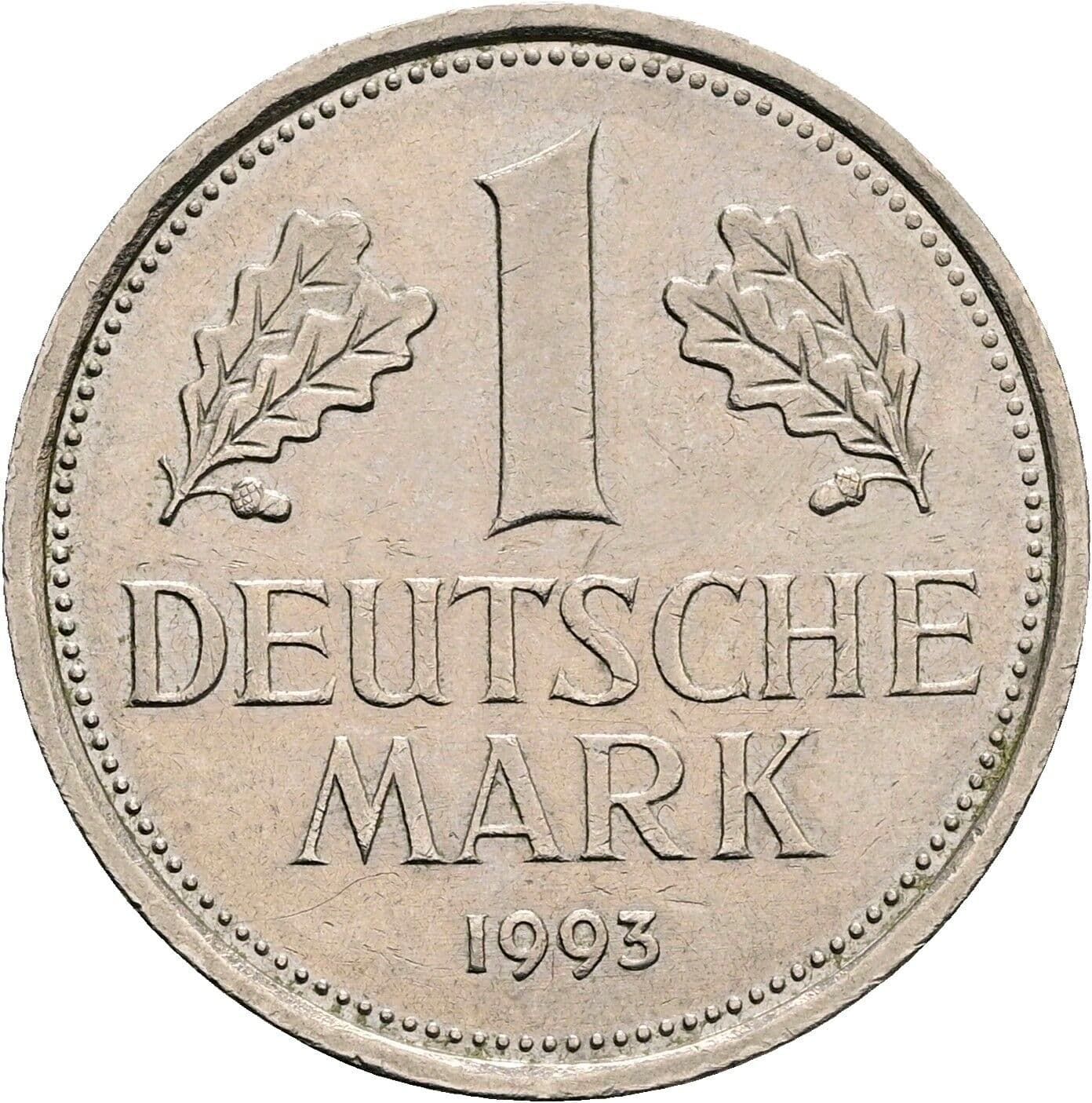 1 Deutsche Mark 1993 G – Vorderseite