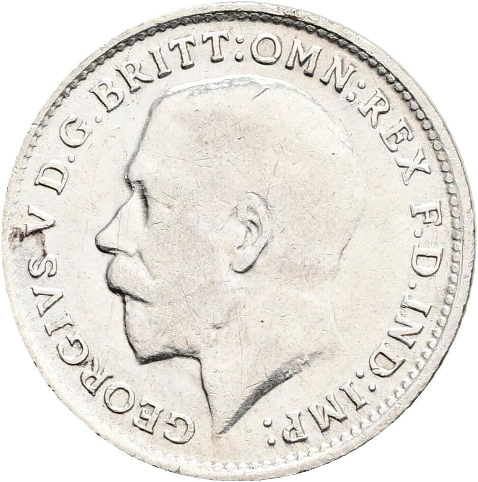 3 Pence Georg V. (1910-1936) 1917 – Vorderseite