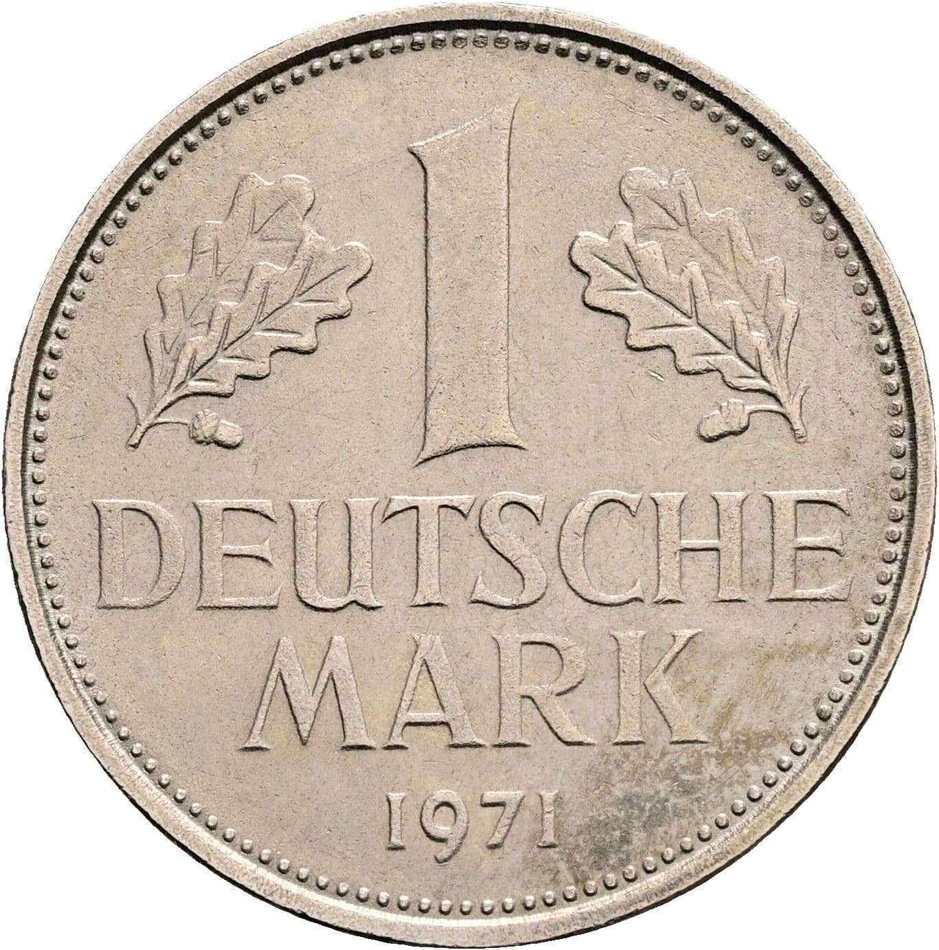 1 Deutsche Mark 1971 F – Vorderseite