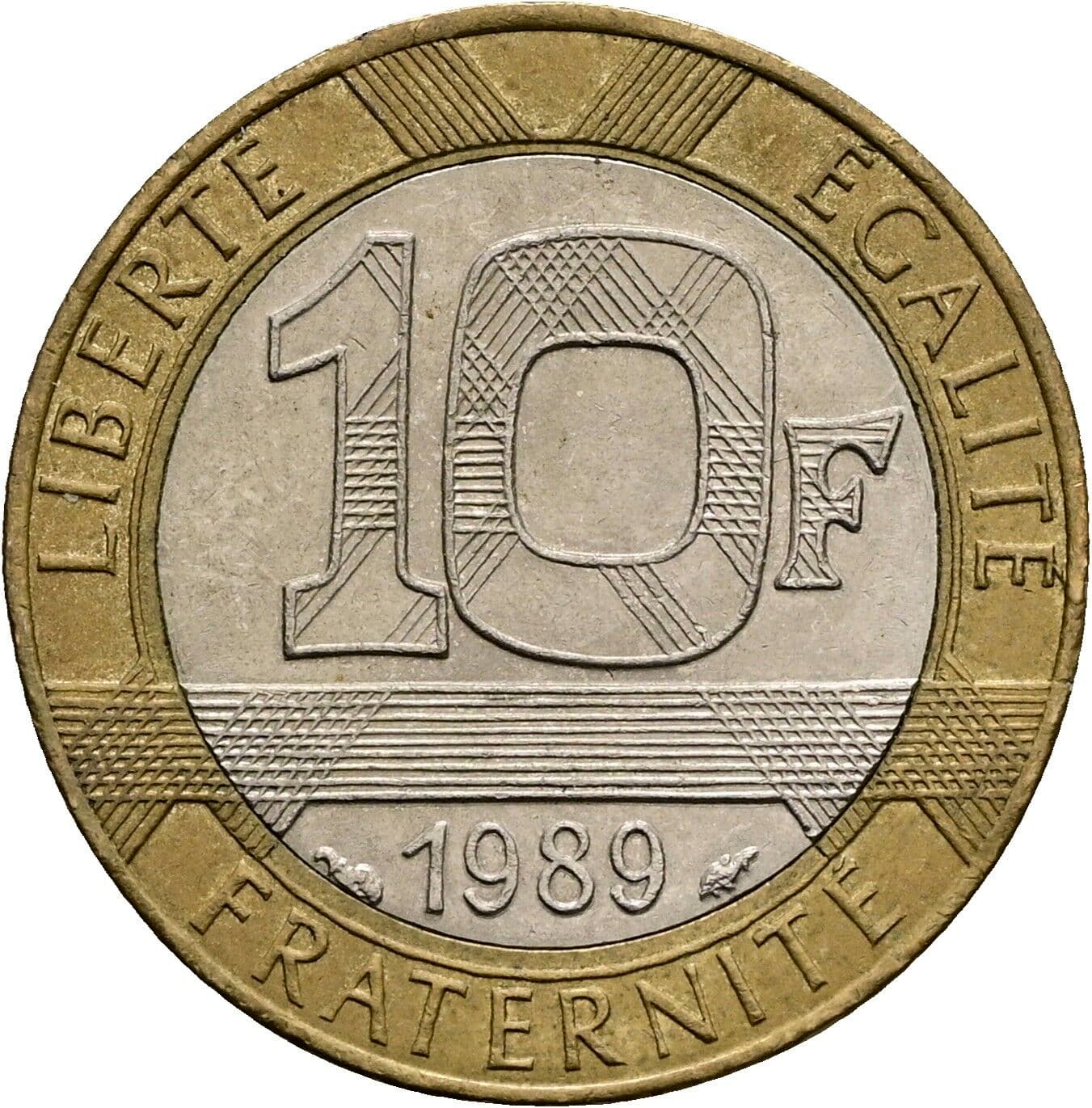 10 Francs 1989 – Vorderseite