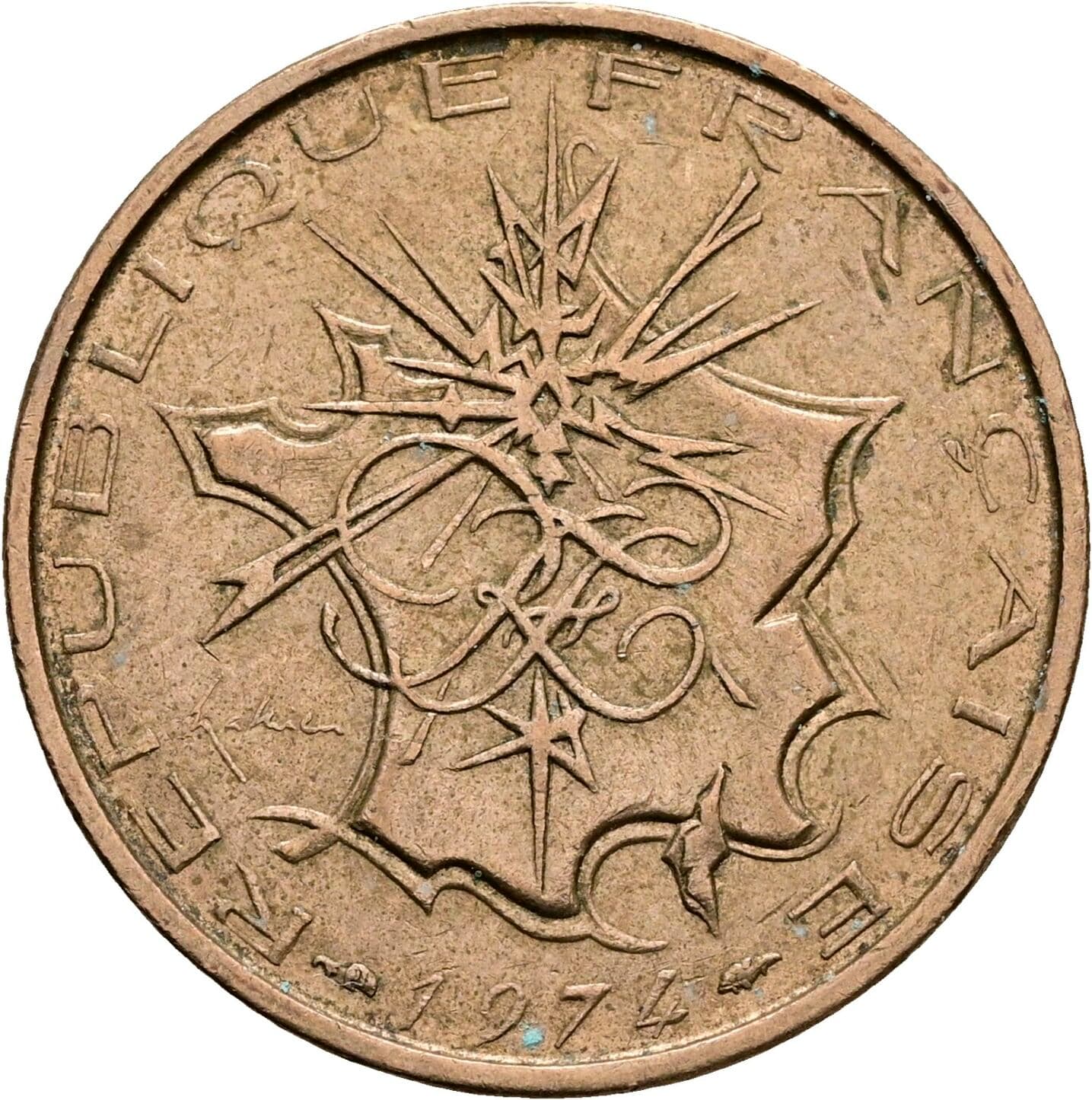 10 Francs 1974 – Rückseite