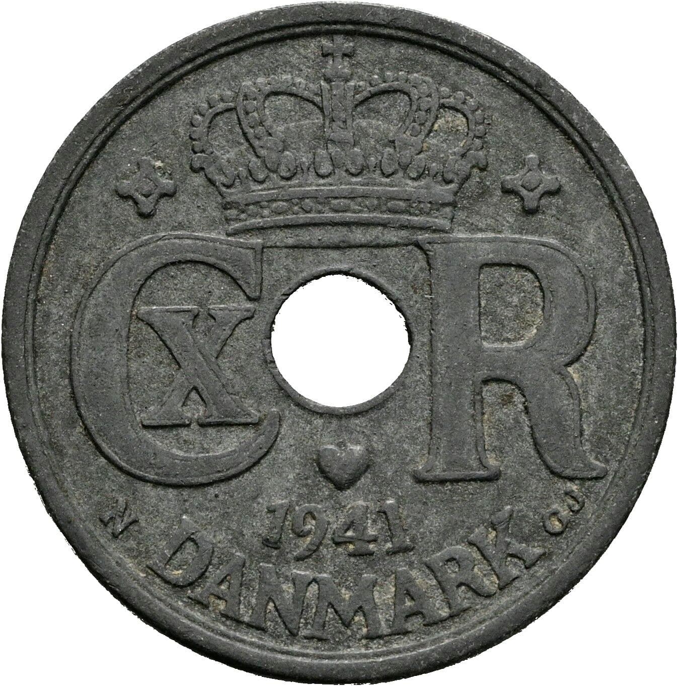 25 Öre Christian X. 1912-1947 1941 – Rückseite