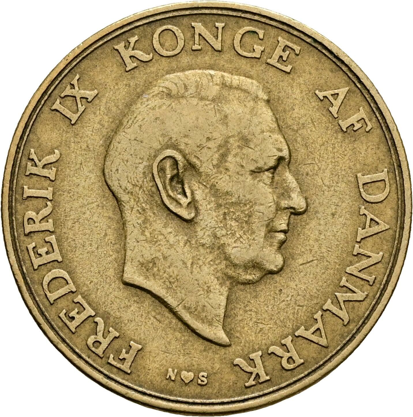 1 Krone Friedrich IX. (1947-1972) 1952 – Vorderseite