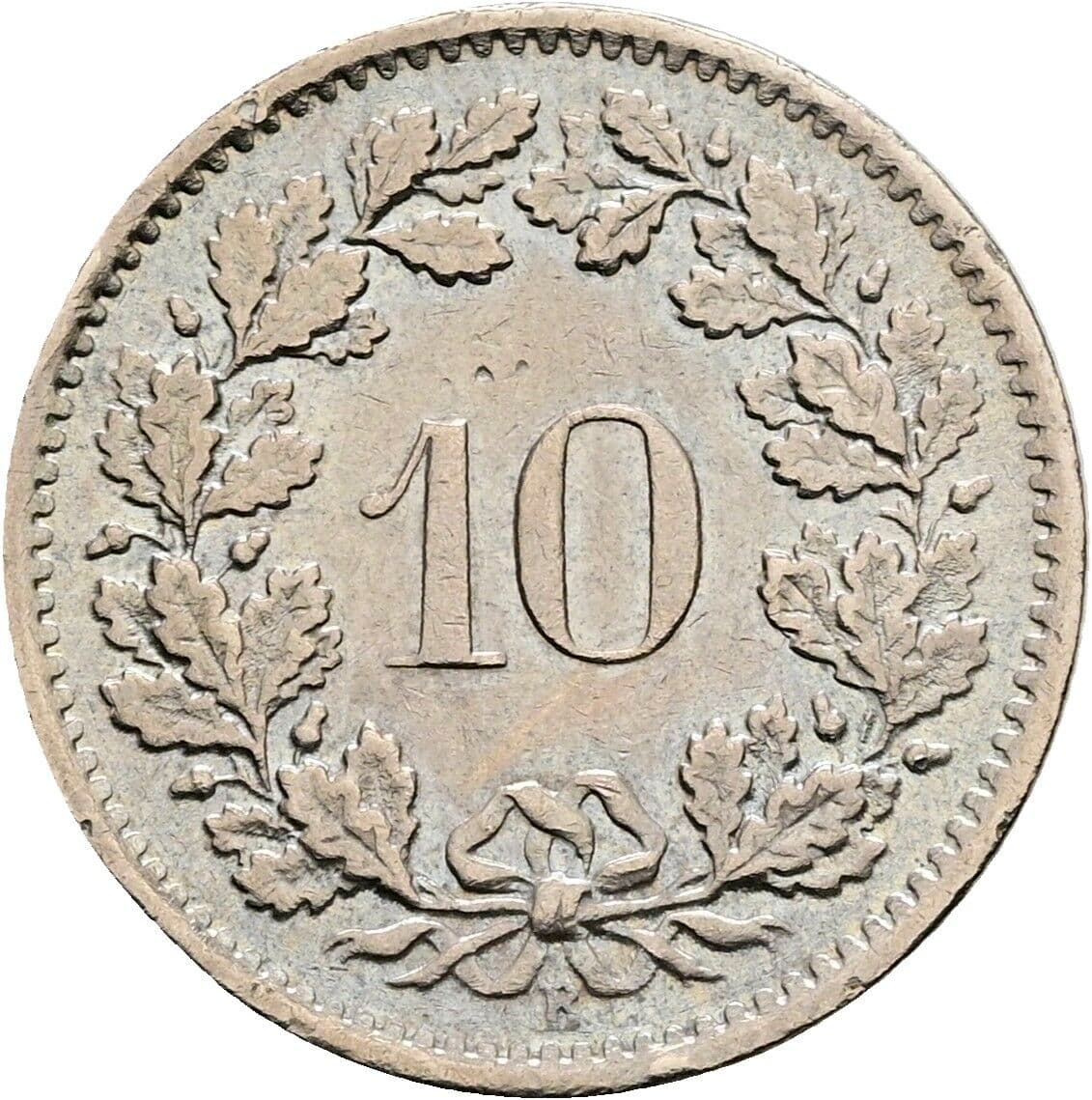 10 Rappen 1967 – Vorderseite