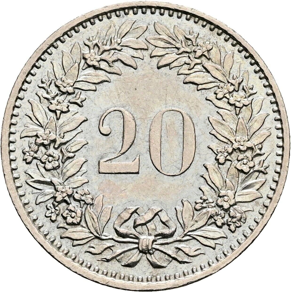 20 Rappen 1970 – Vorderseite