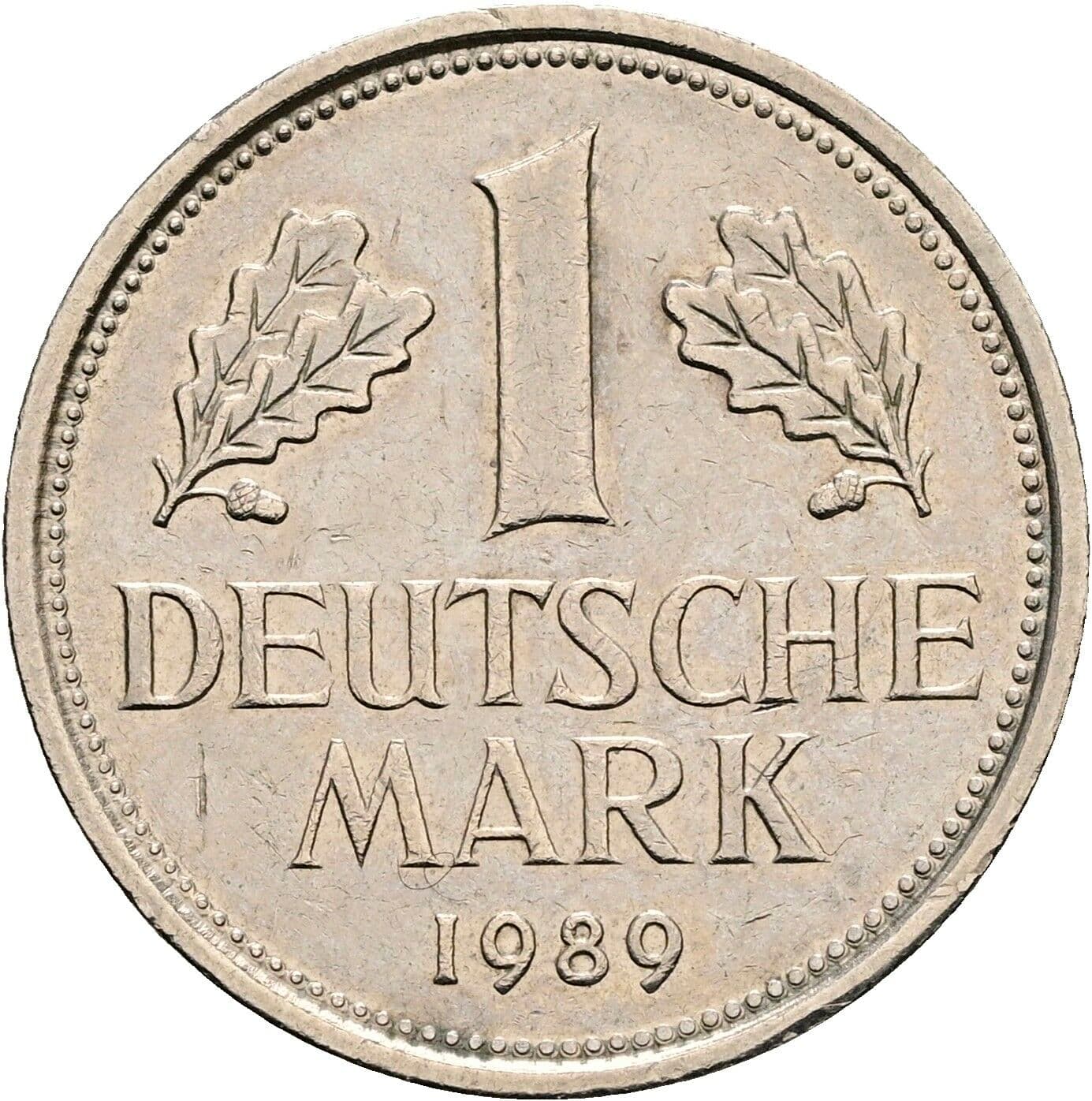 1 Deutsche Mark 1989 D – Vorderseite