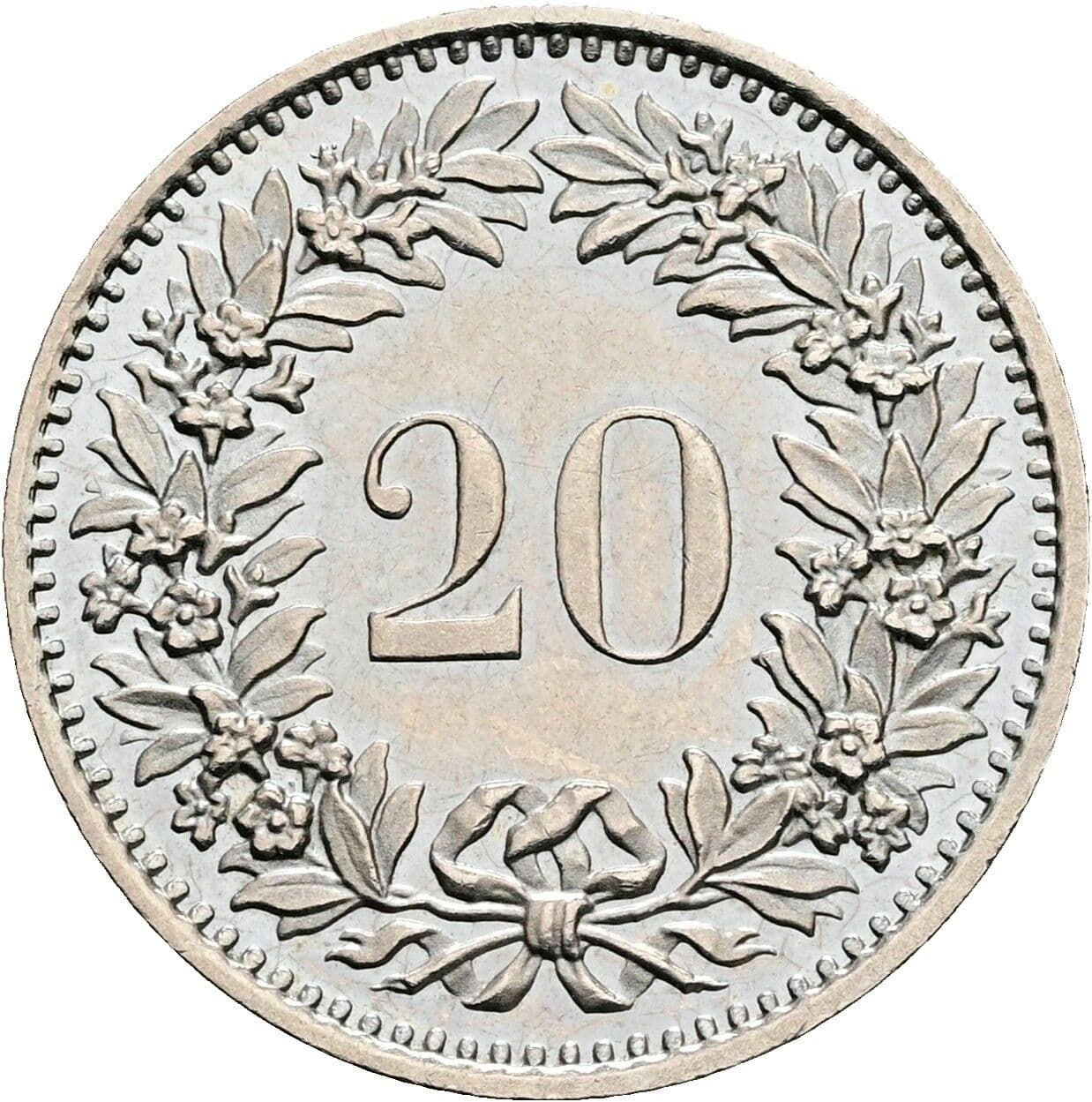 20 Rappen 1981 – Vorderseite