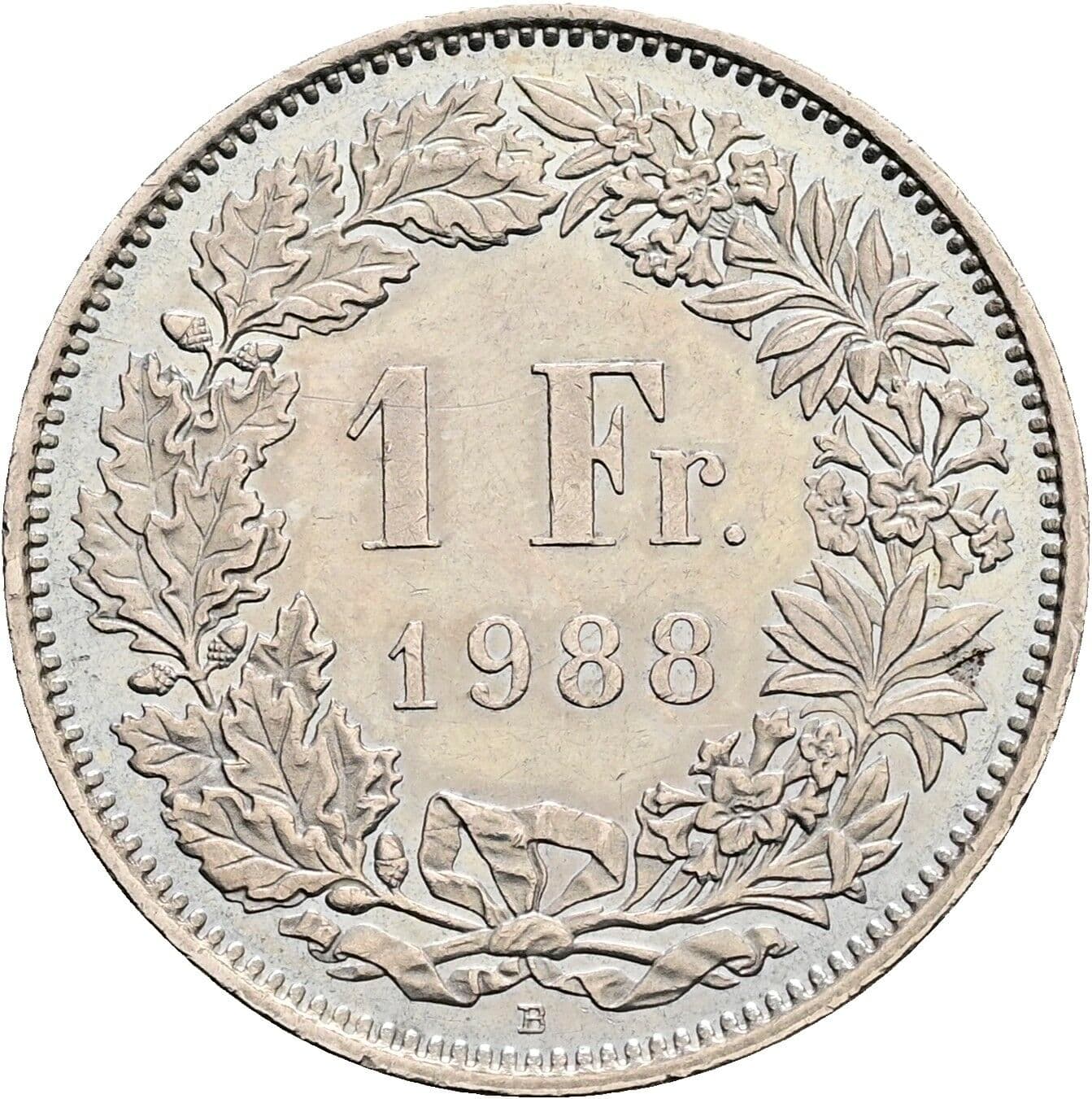 1 Franken 1988 – Vorderseite