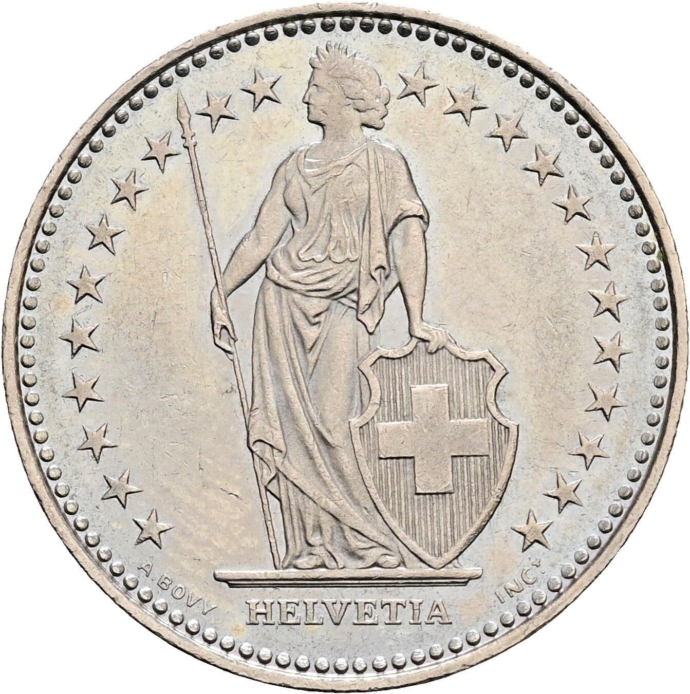 1 Franken 1988 – Rückseite