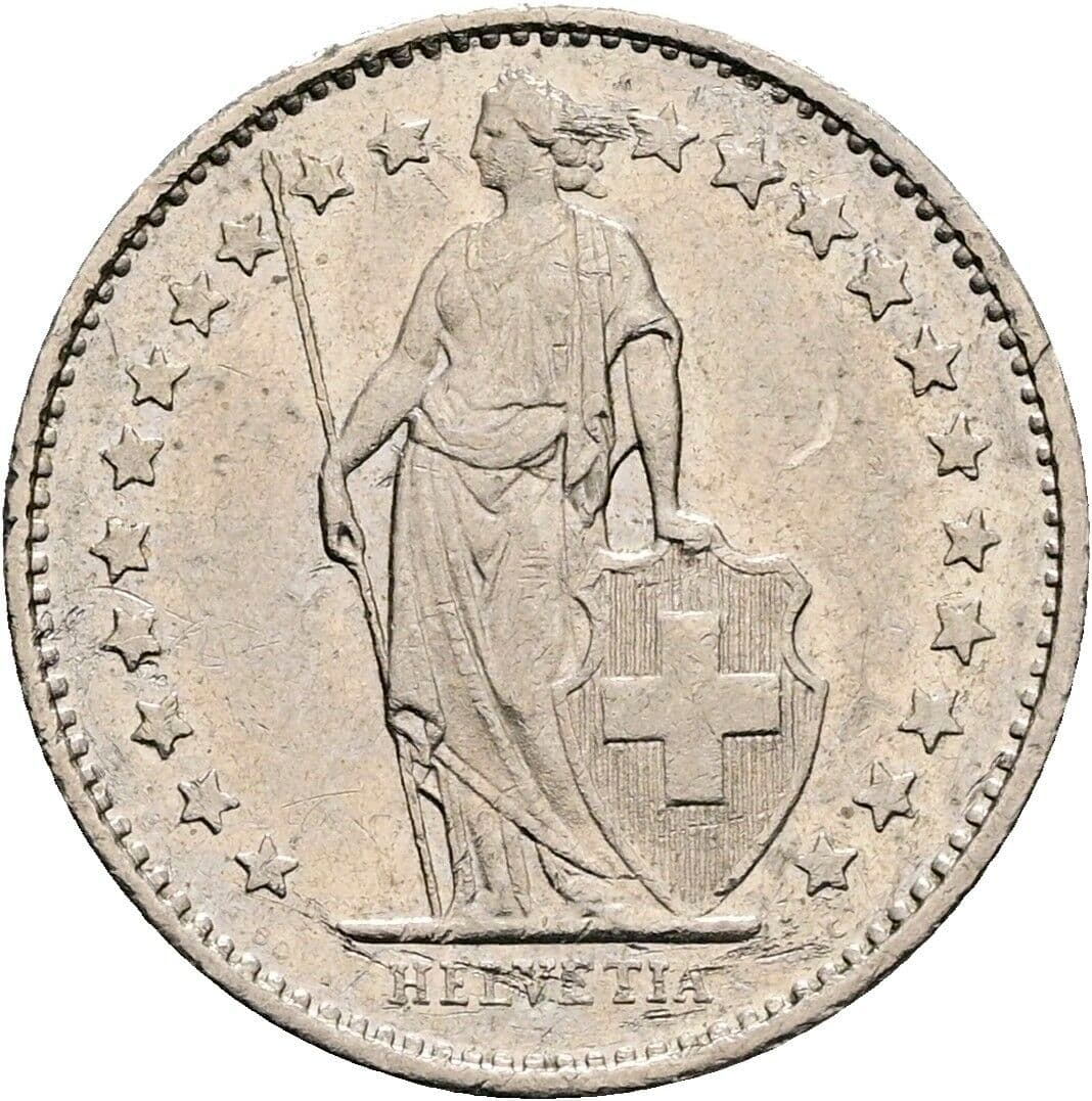 1/2 Franken 1980 – Rückseite