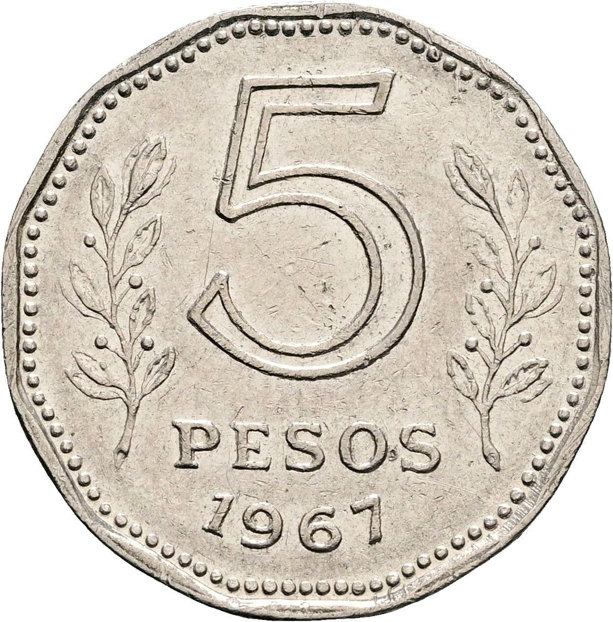 5 Pesos 1967 – Rückseite