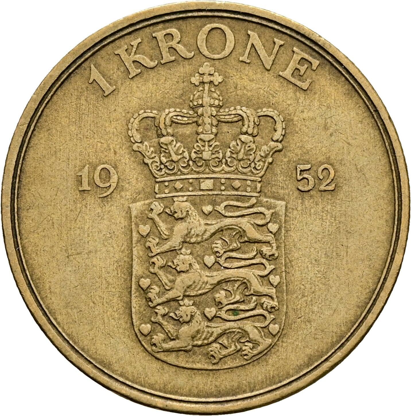 1 Krone Friedrich IX. (1947-1972) 1952 – Rückseite