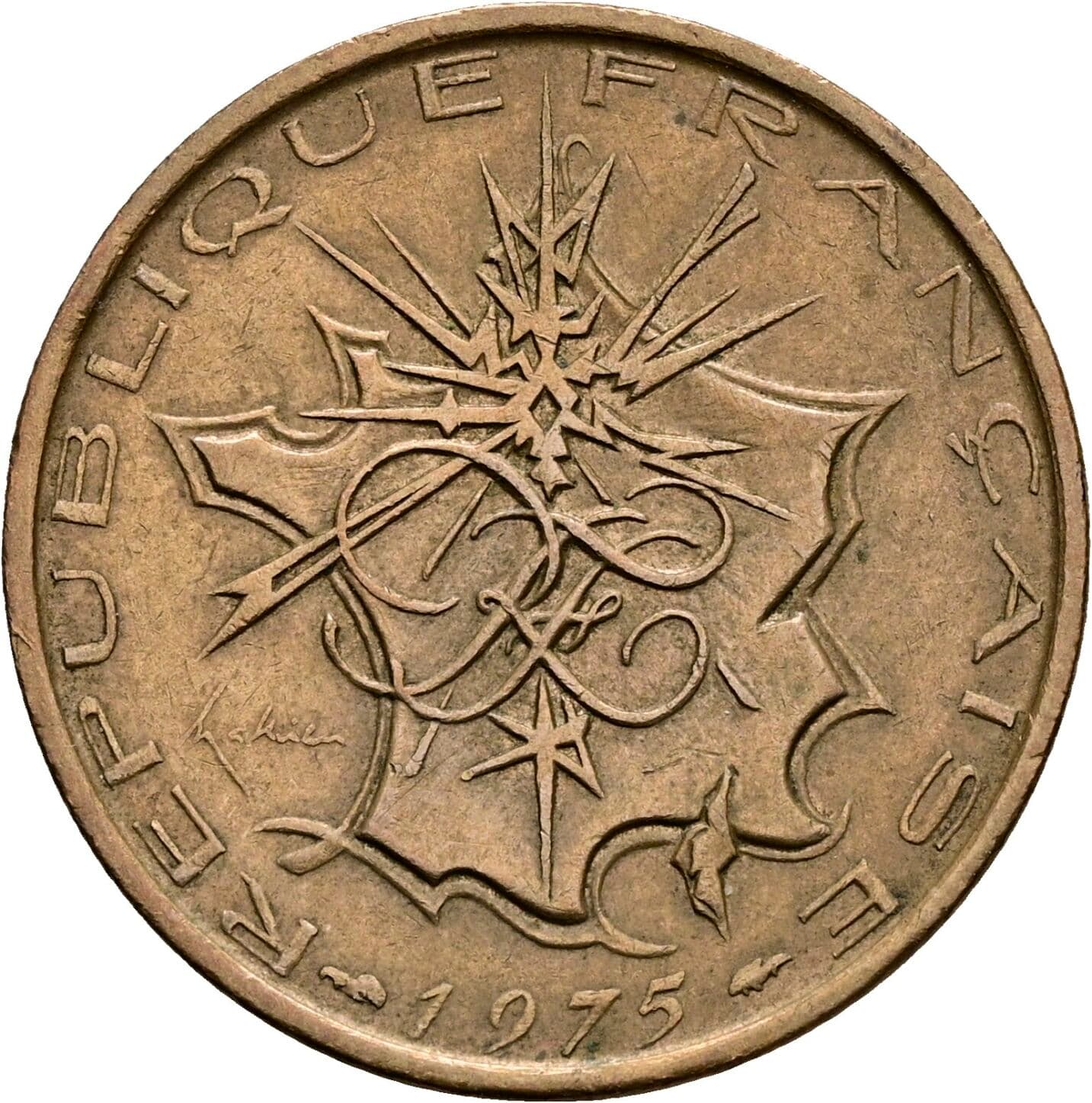 10 Francs 1975 – Rückseite
