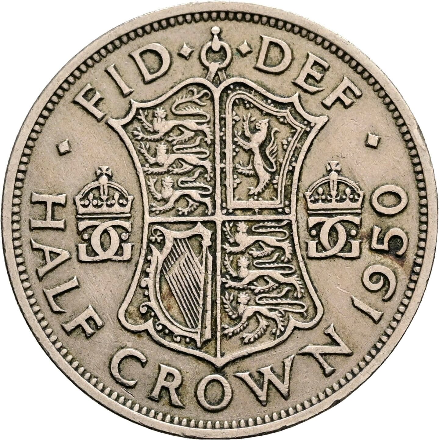 Half Crown Georg VI. (1936-1952) 1950 – Rückseite