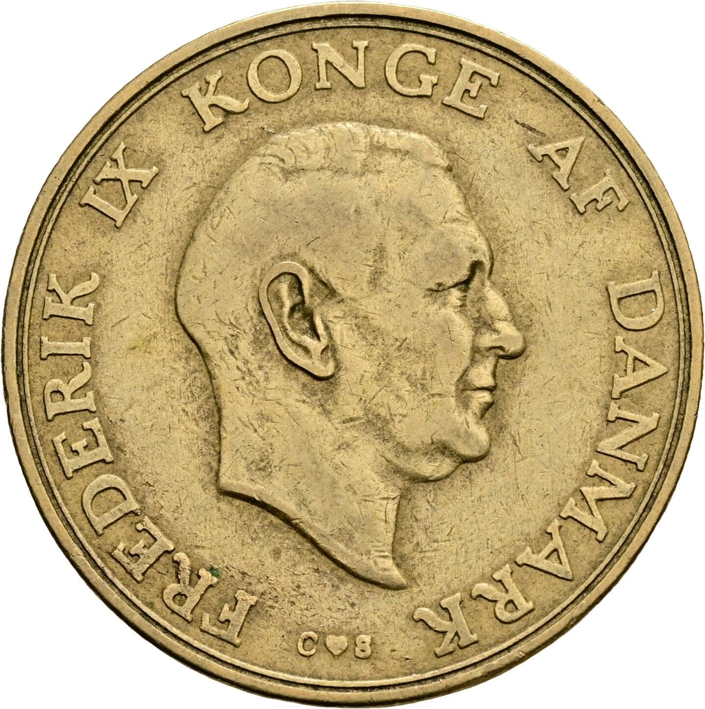 2 Kroner Frederick IX (1947 - 1972) 1956 – Vorderseite