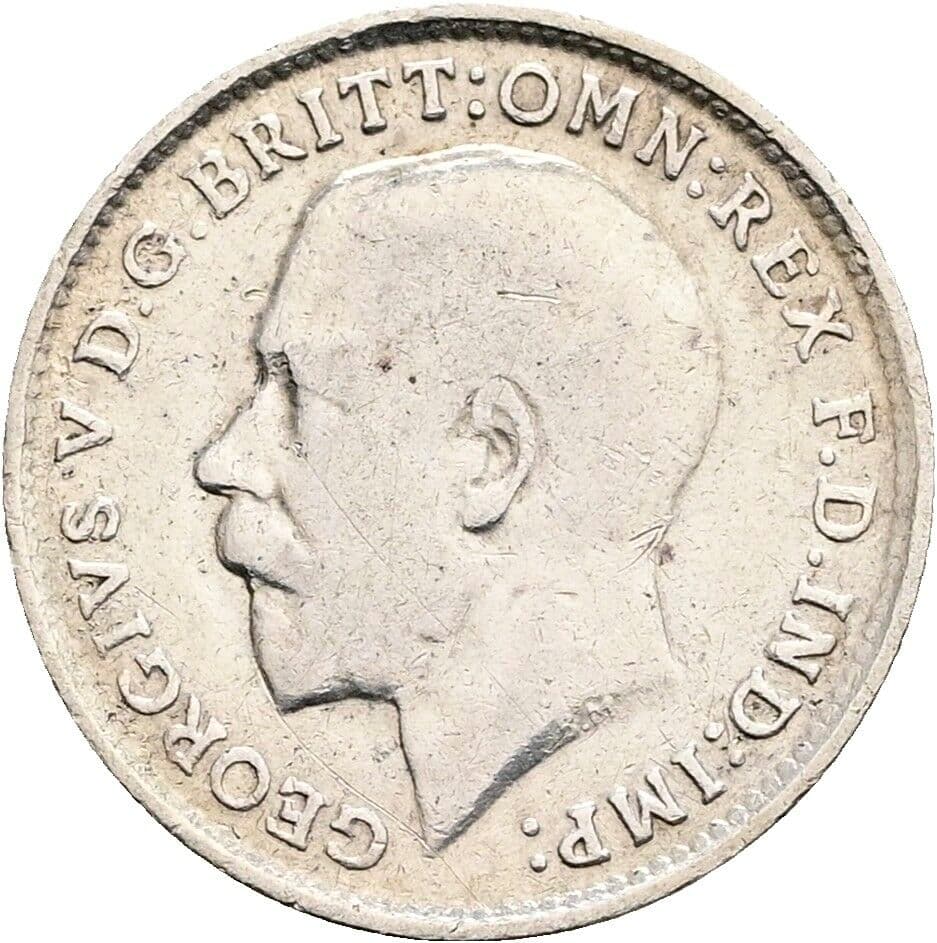 3 Pence Georg V. (1910-1936) 1916 – Vorderseite
