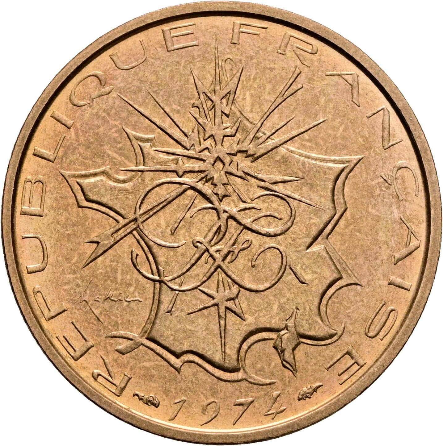 10 Francs 1974 – Rückseite