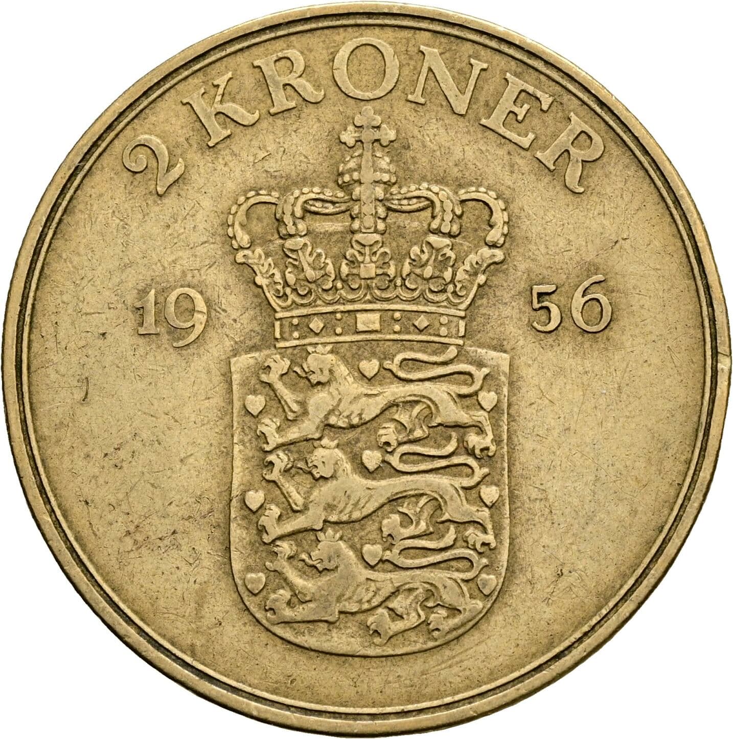 2 Kroner Frederick IX (1947 - 1972) 1956 – Rückseite