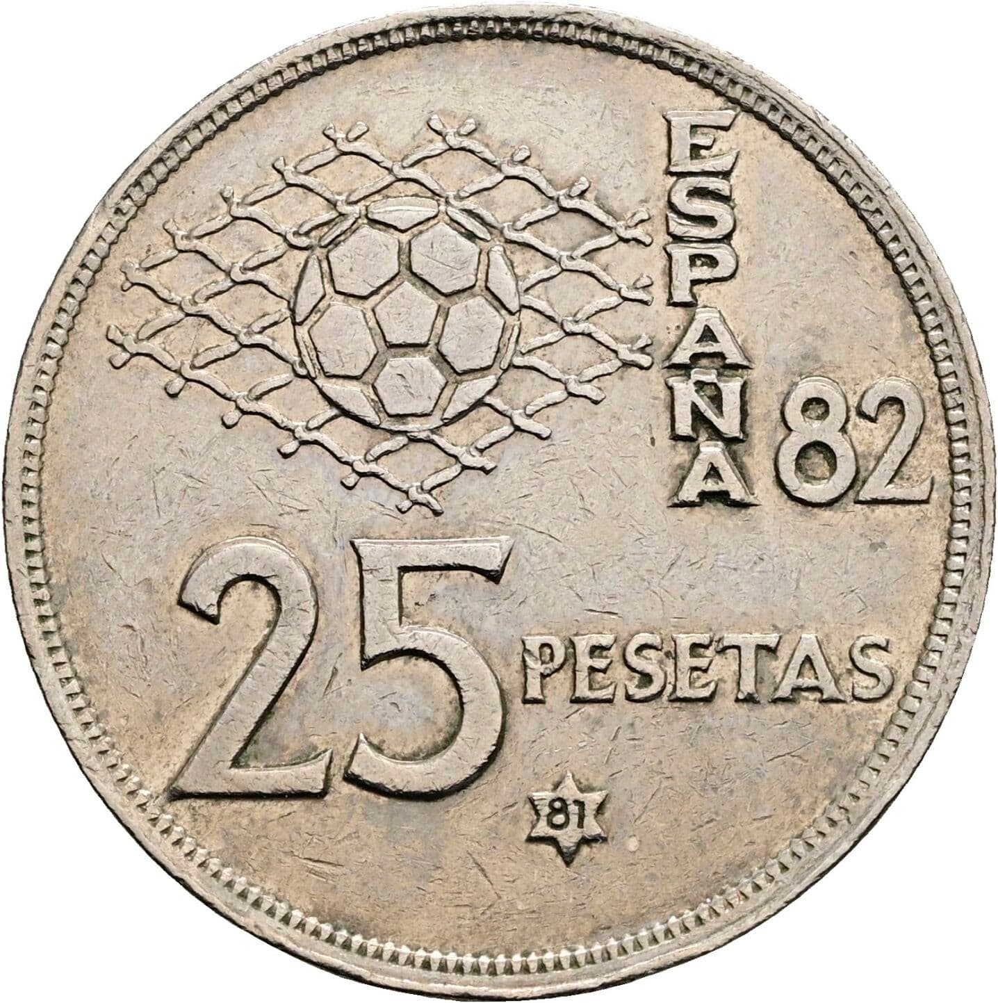 25 Pesetas 1980 – Rückseite