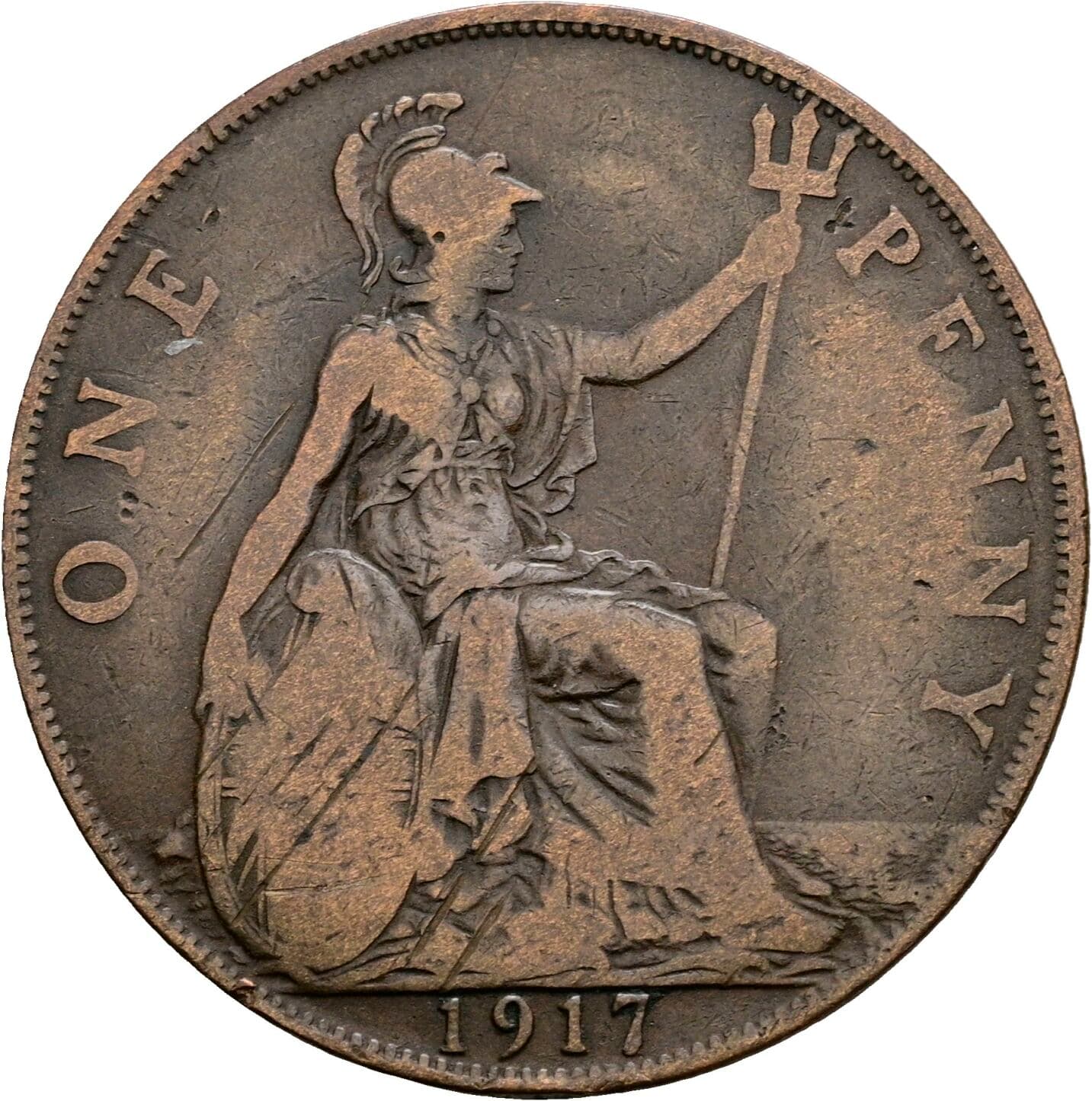 One Penny Georg V. (1910-1936) 1917 – Rückseite