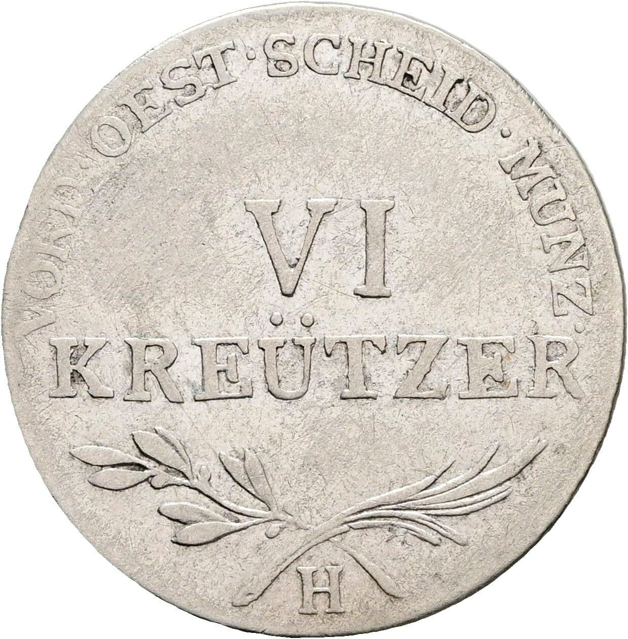 6 Kreuzer Franz II. (I). 1792-1835 1803 H, Hall – Vorderseite