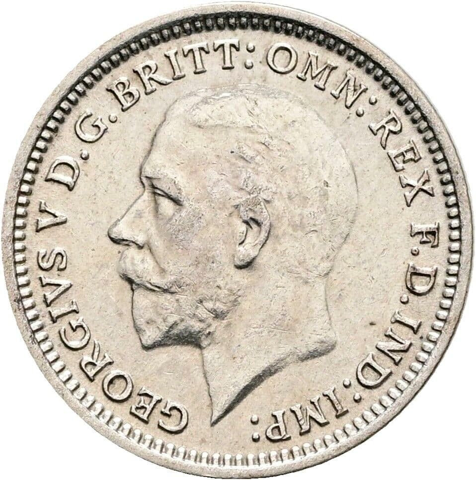 3 Pence George V. (1910-1936) 1933 – Vorderseite