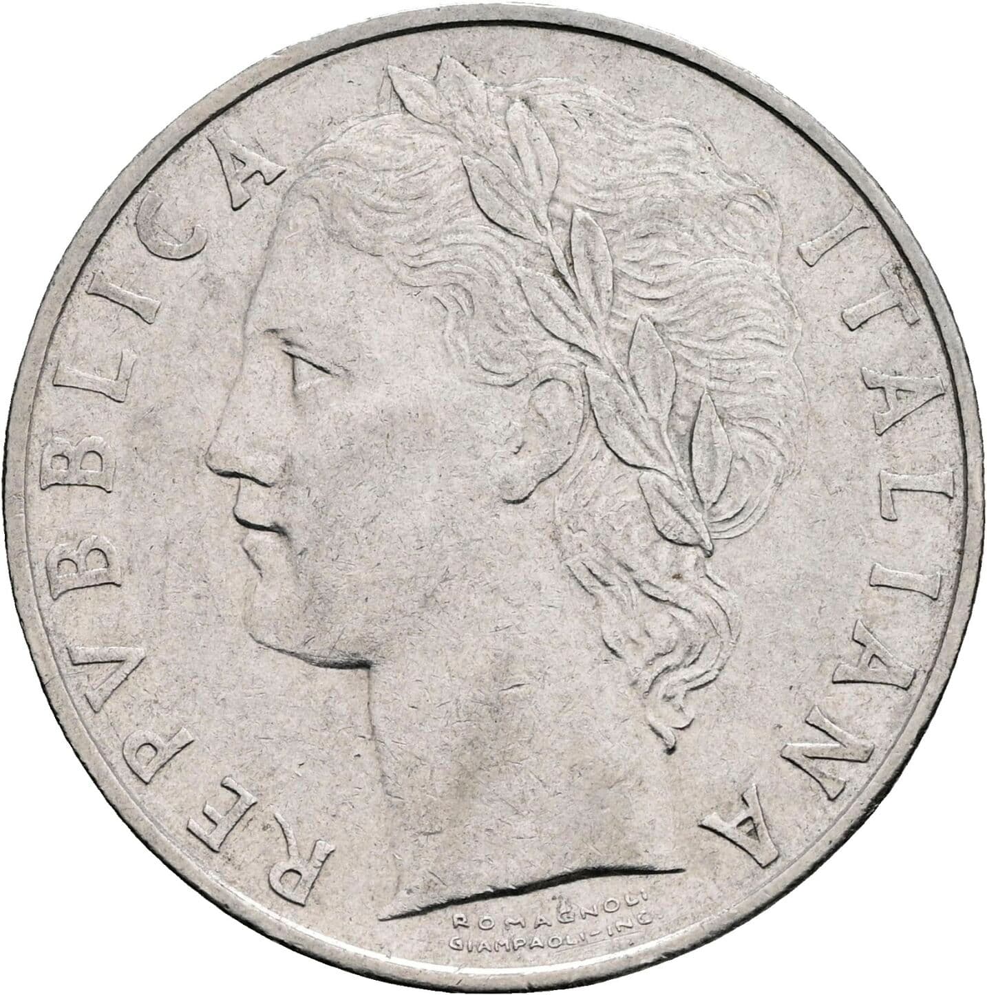 100 Lire 1968 – Vorderseite