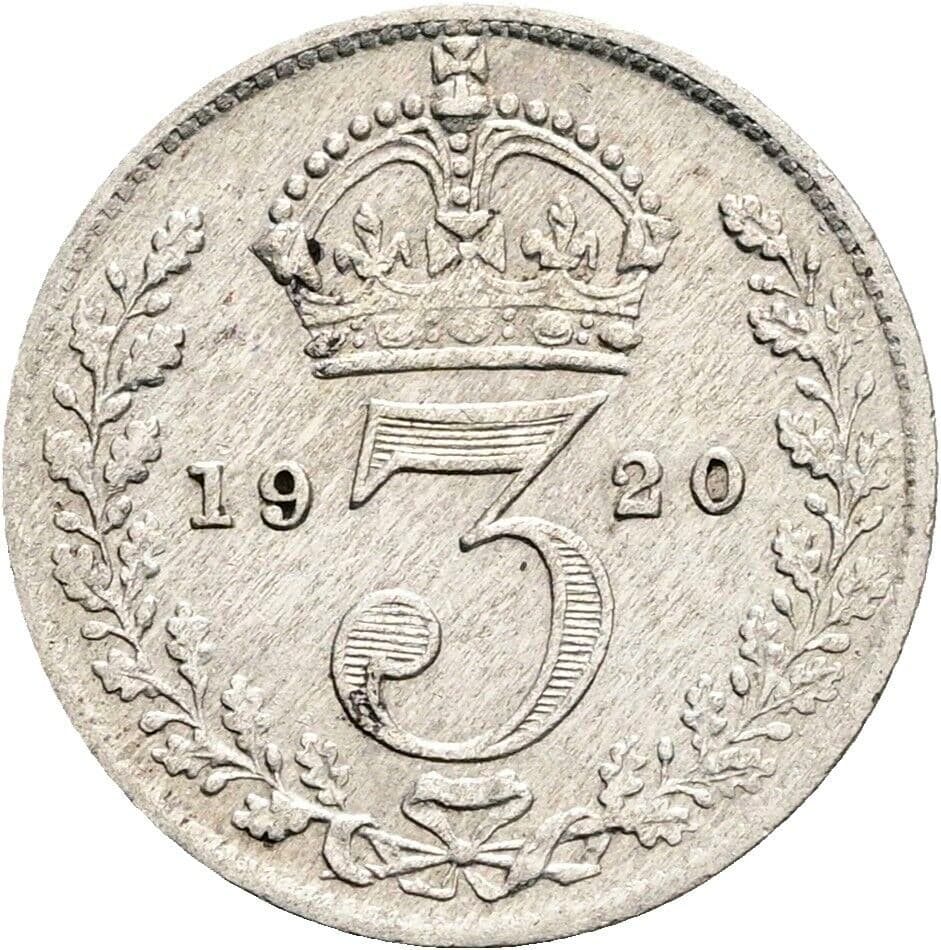 3 Pence Georg V. (1910-1936) 1920 – Rückseite