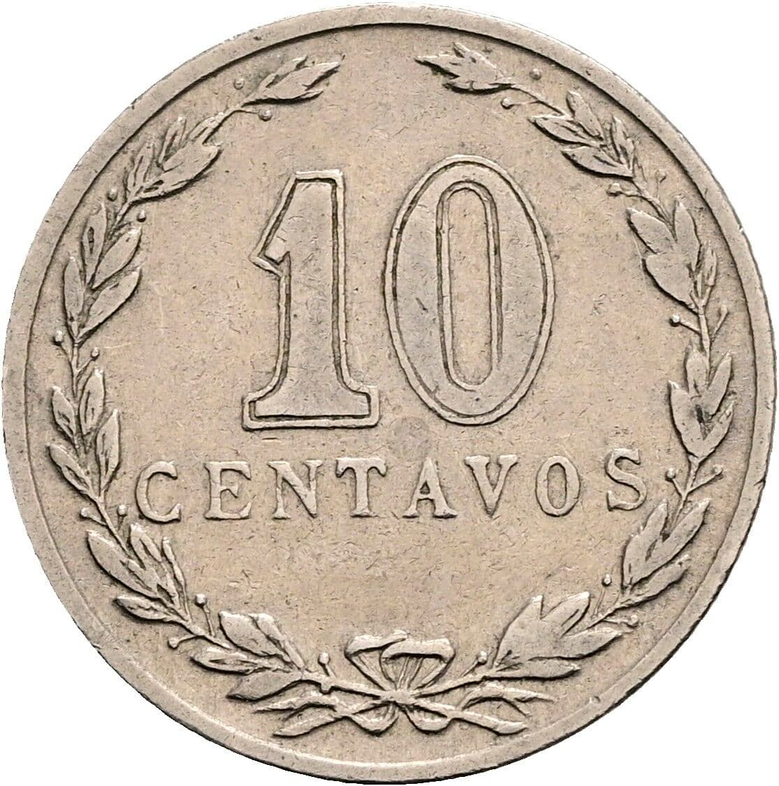 10 Centavos 1937 – Rückseite