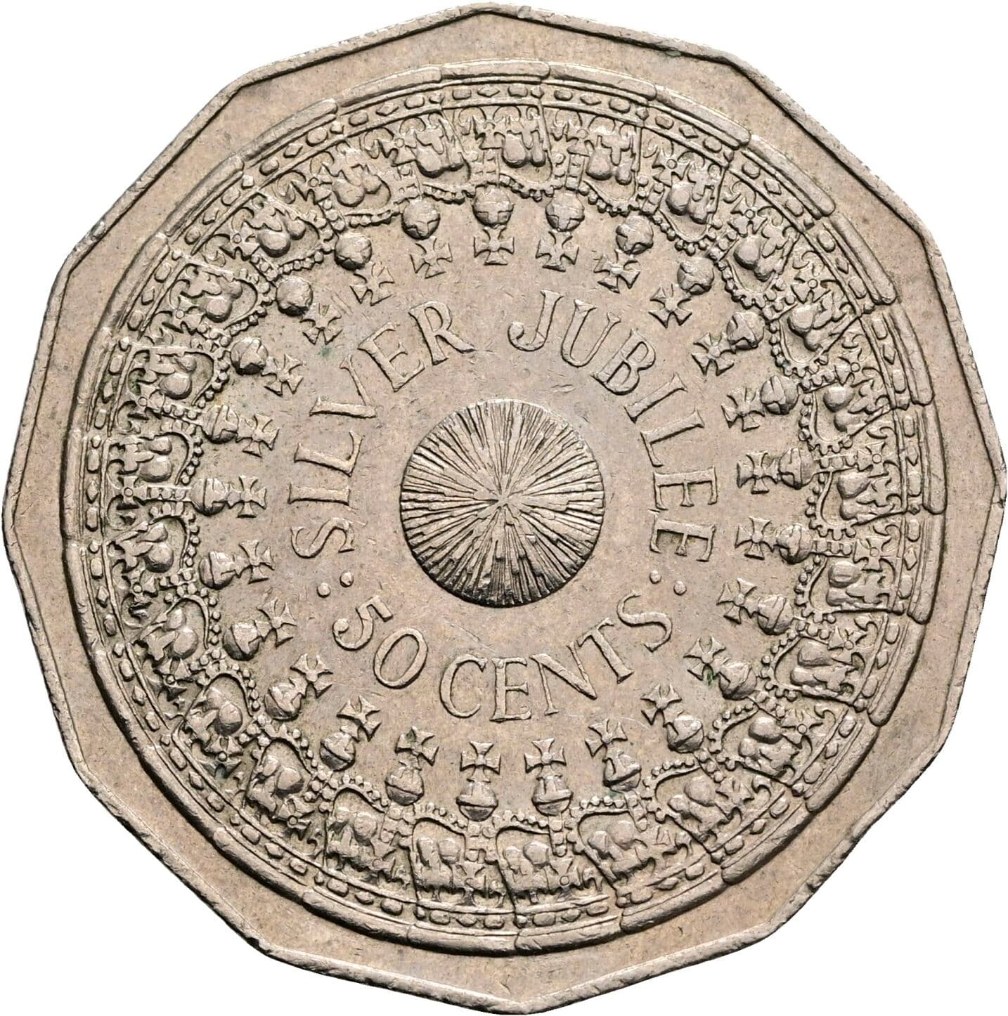 50 Cents Elisabeth II. 1952-2022 1977 – Rückseite