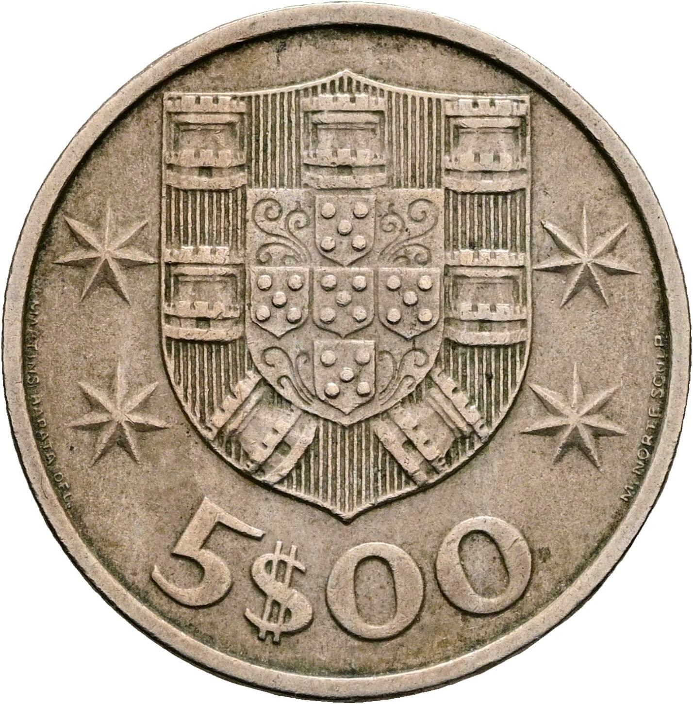 5 Escudos 1981 – Rückseite