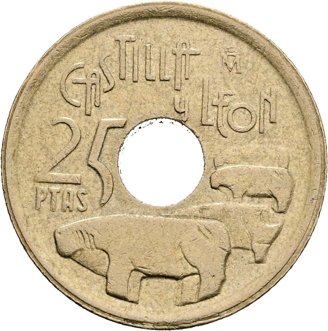 25 Pesetas 1995 – Rückseite