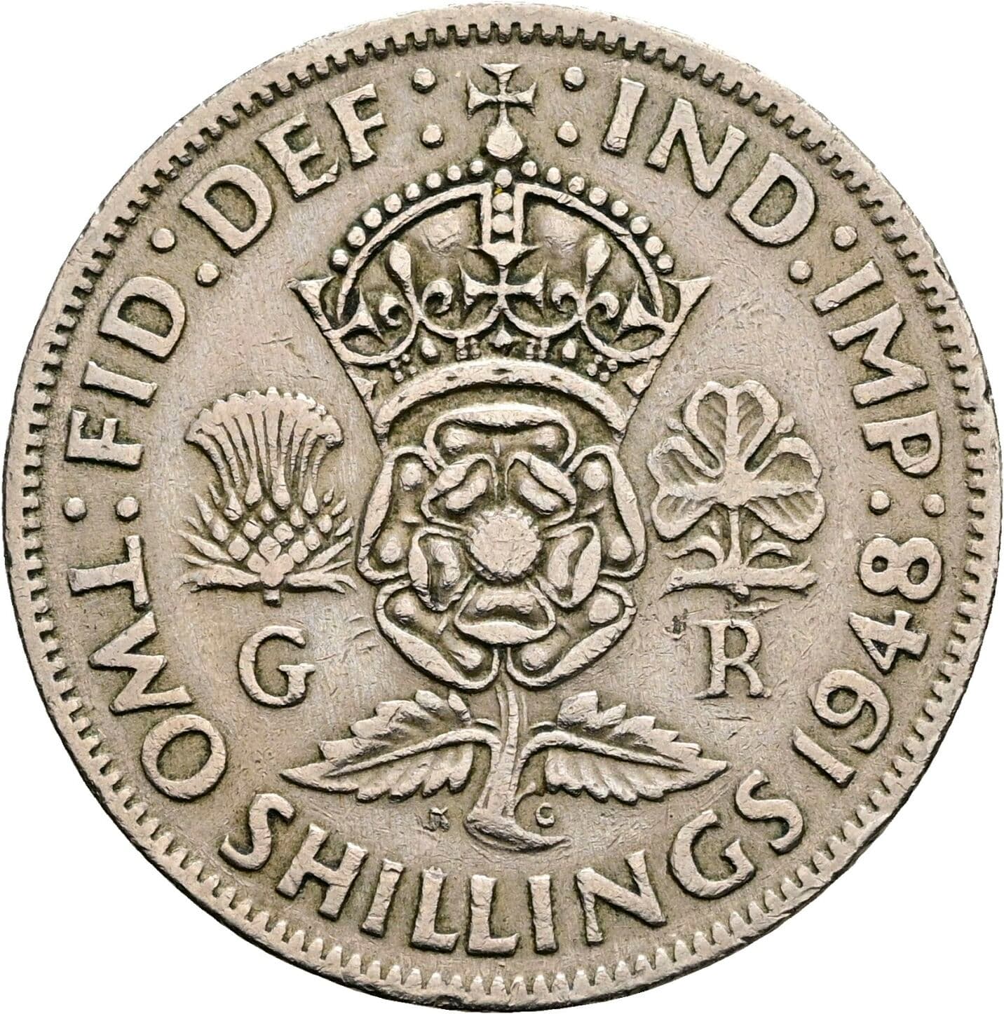 2 Shillings George VI. 1936-1952 1948 – Rückseite