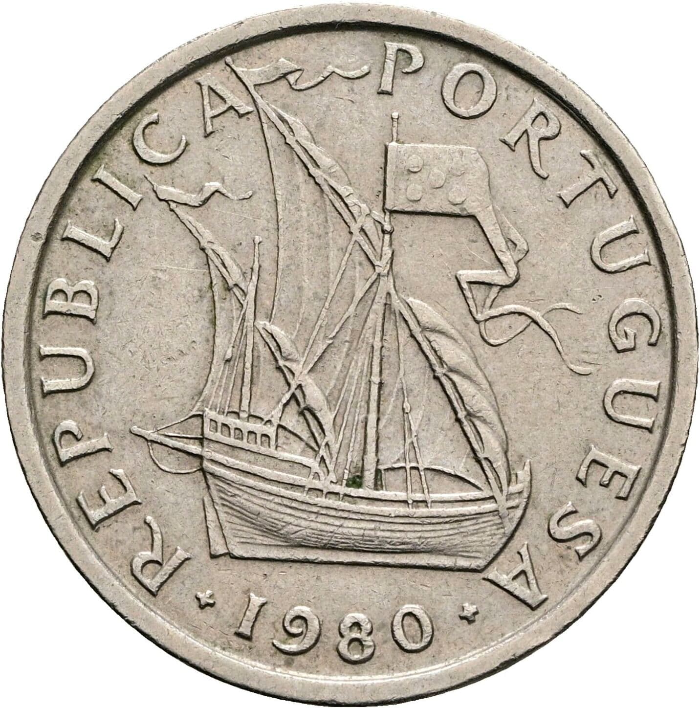 5 Escudos 1980 – Vorderseite