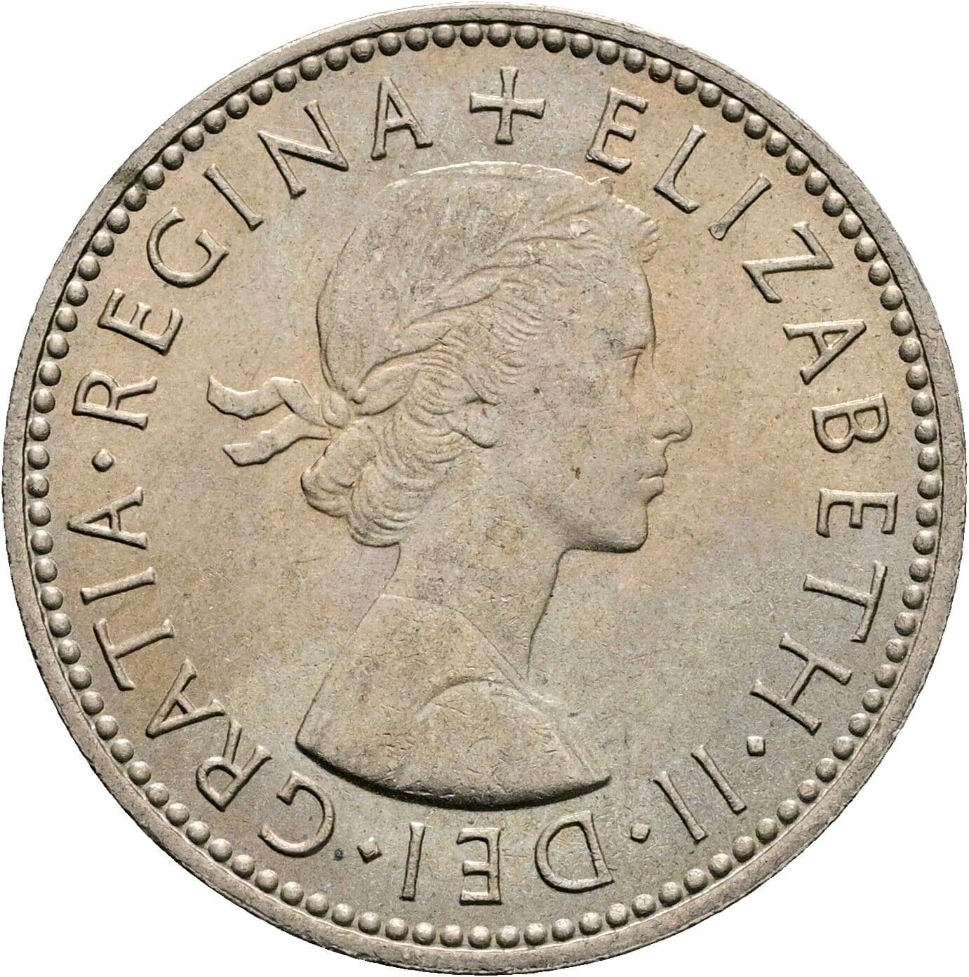 1 Shilling Elisabeth II. 1952-2022 1966 – Vorderseite