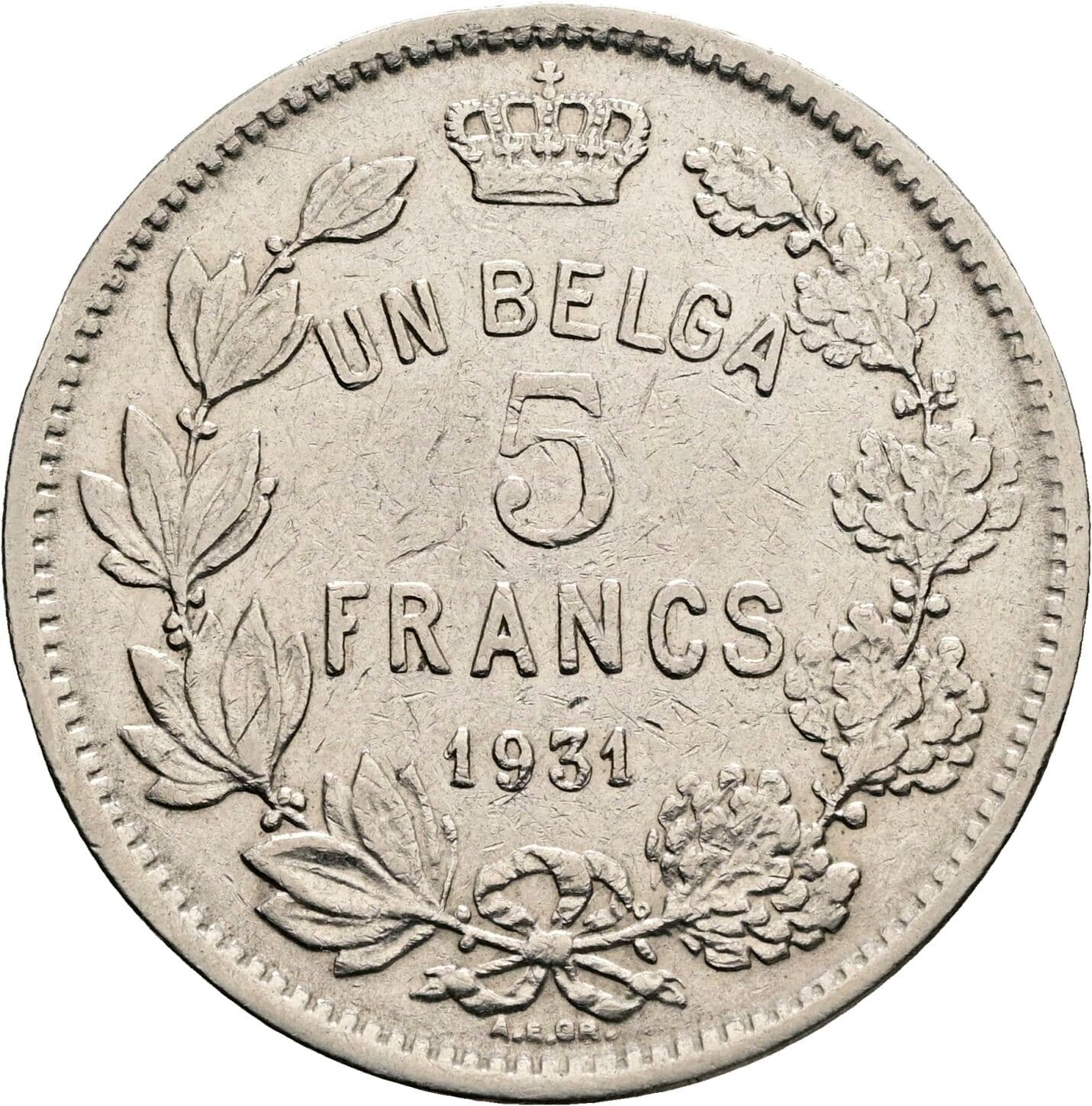 5 Francs  (= 1 Belga)