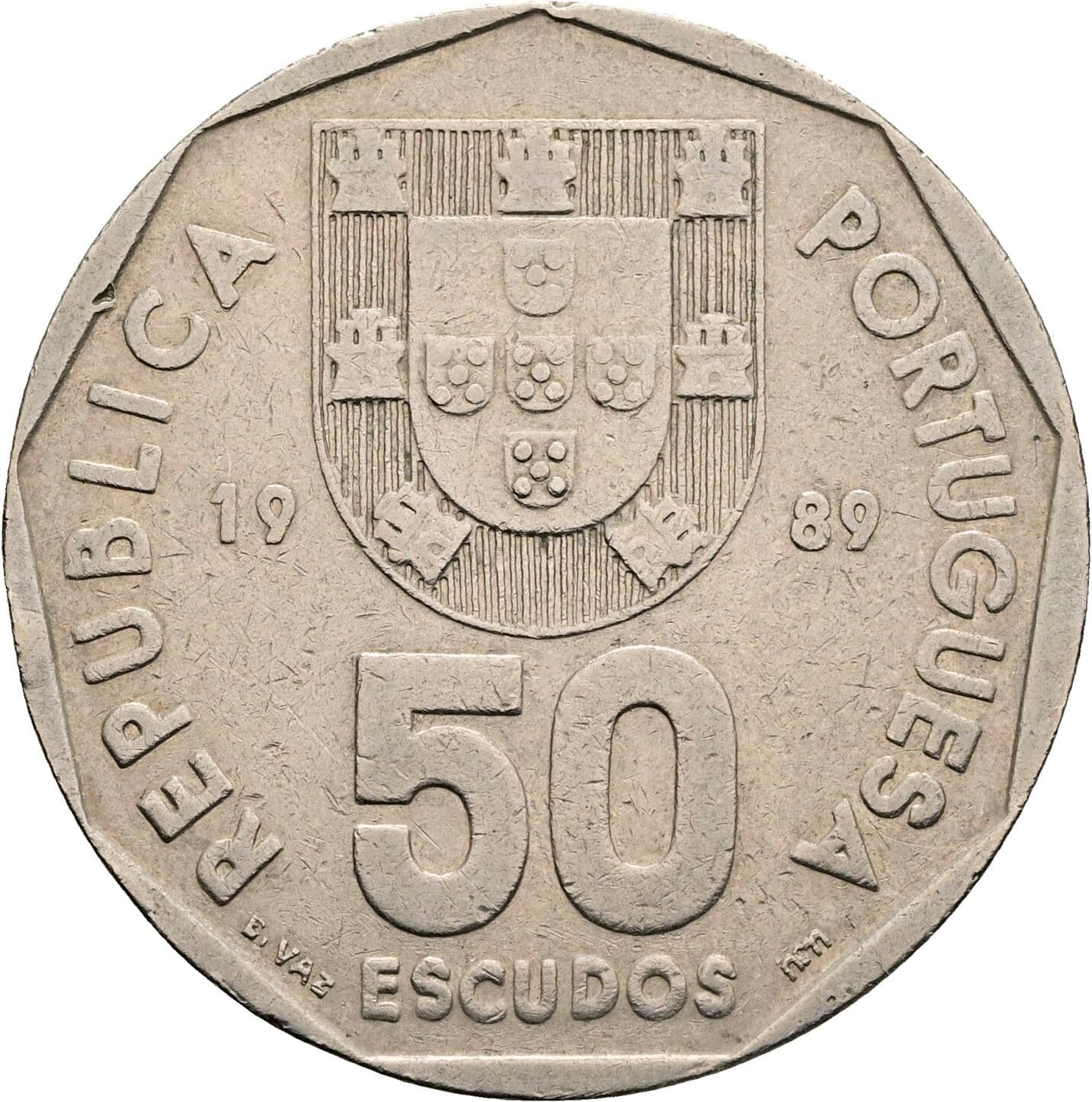 50 Escudos 1989 – Rückseite