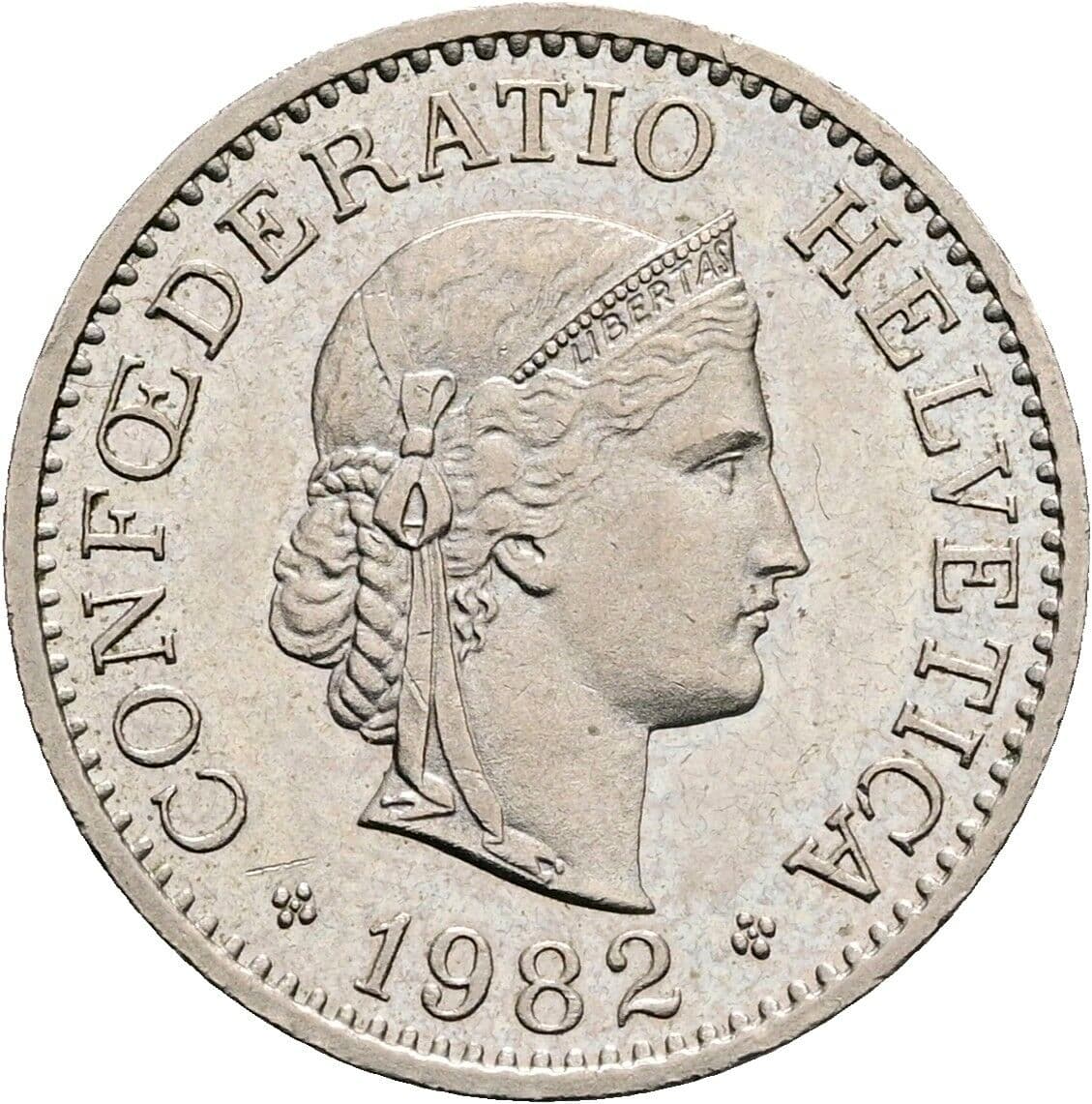 10 Rappen 1982 – Rückseite